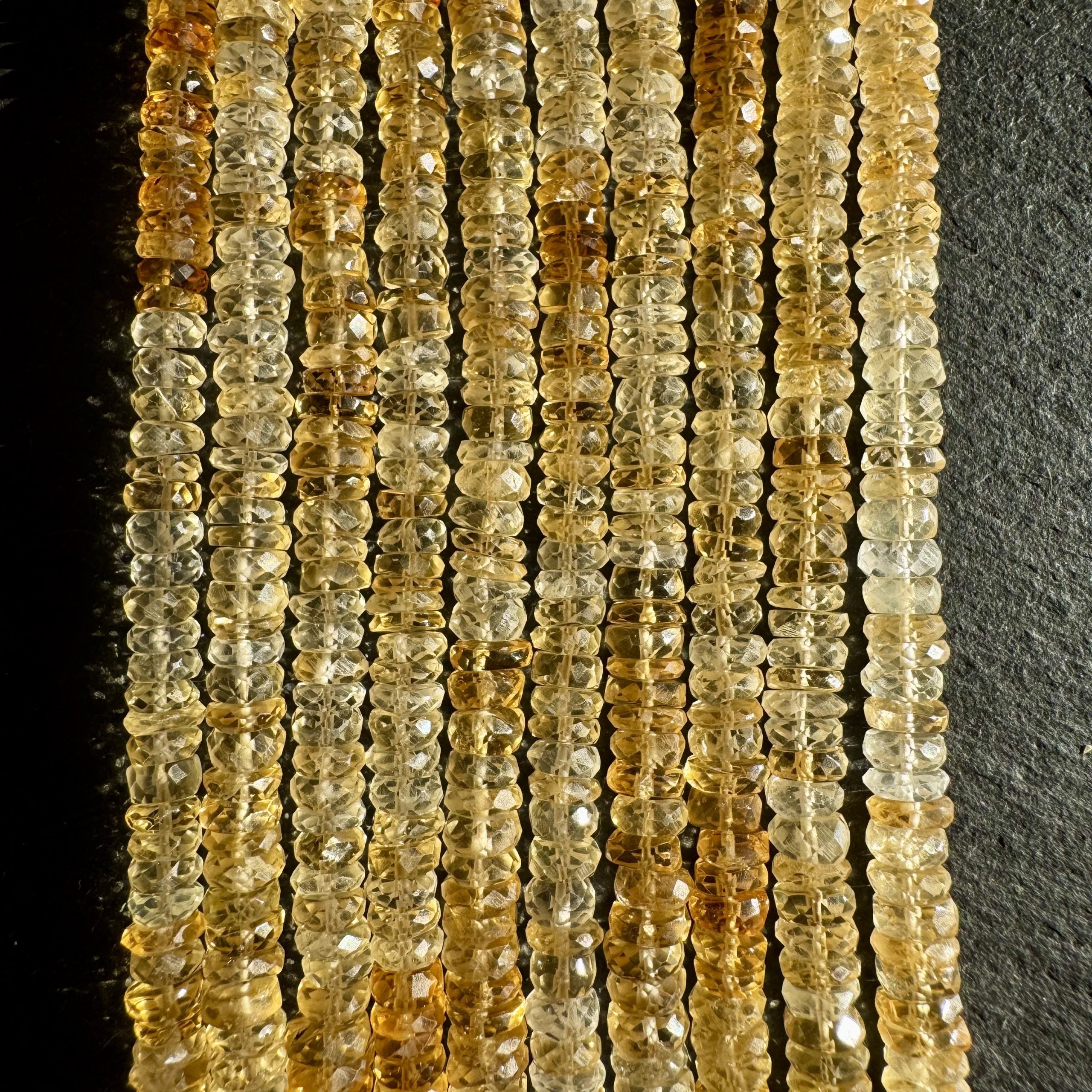 Heishi à Facette Citrine 6mm
