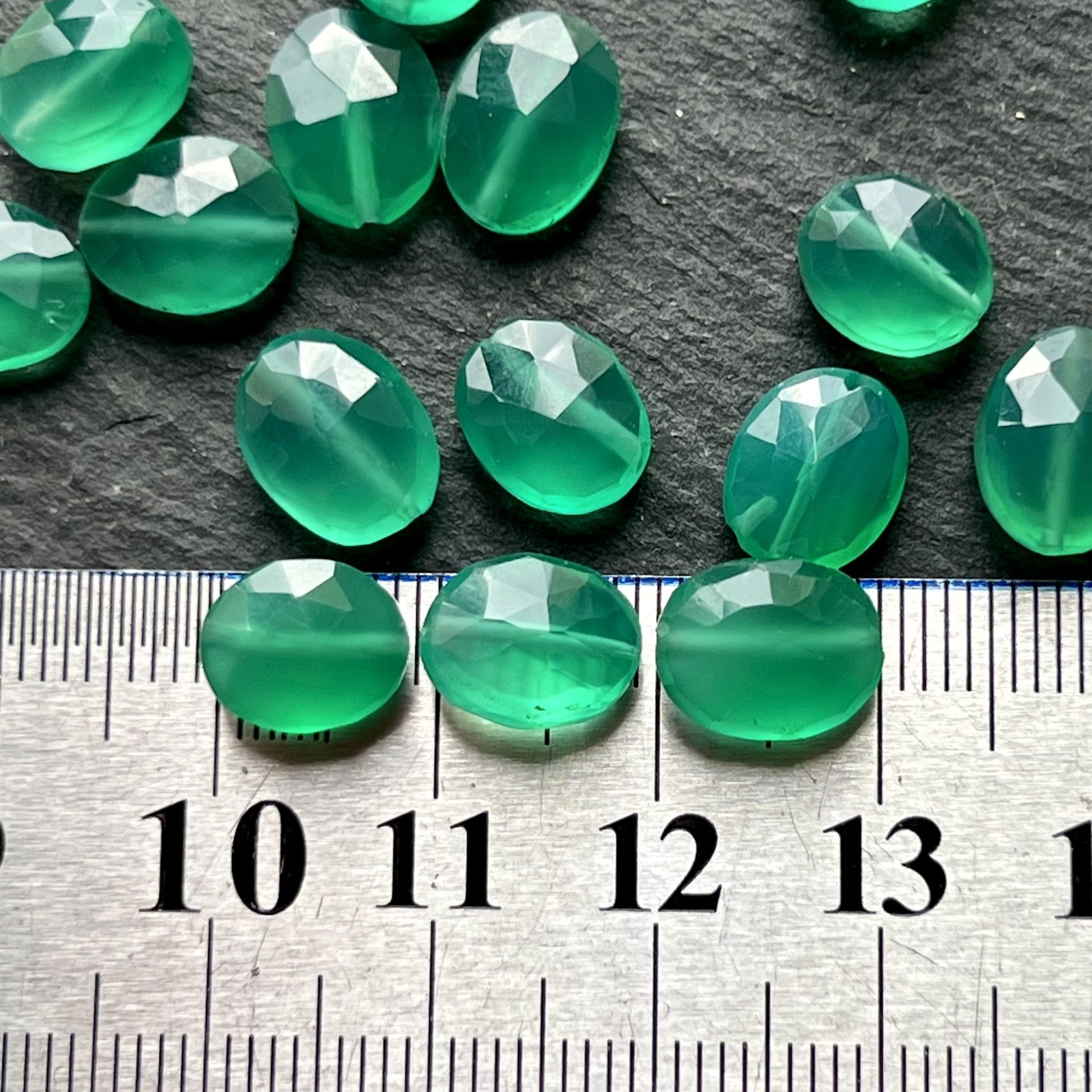 Onyx Vert Facetté Ovale