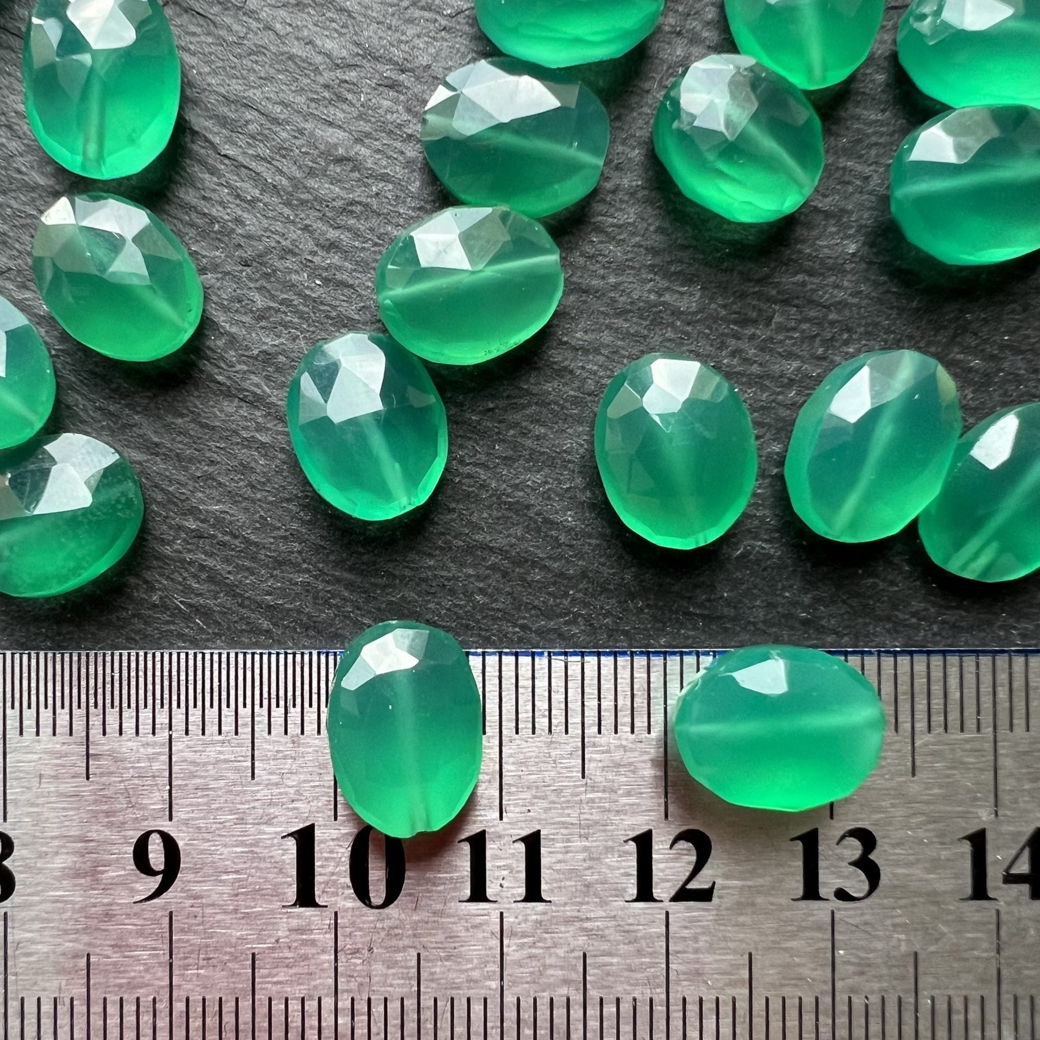 Onyx Vert Facetté Ovale