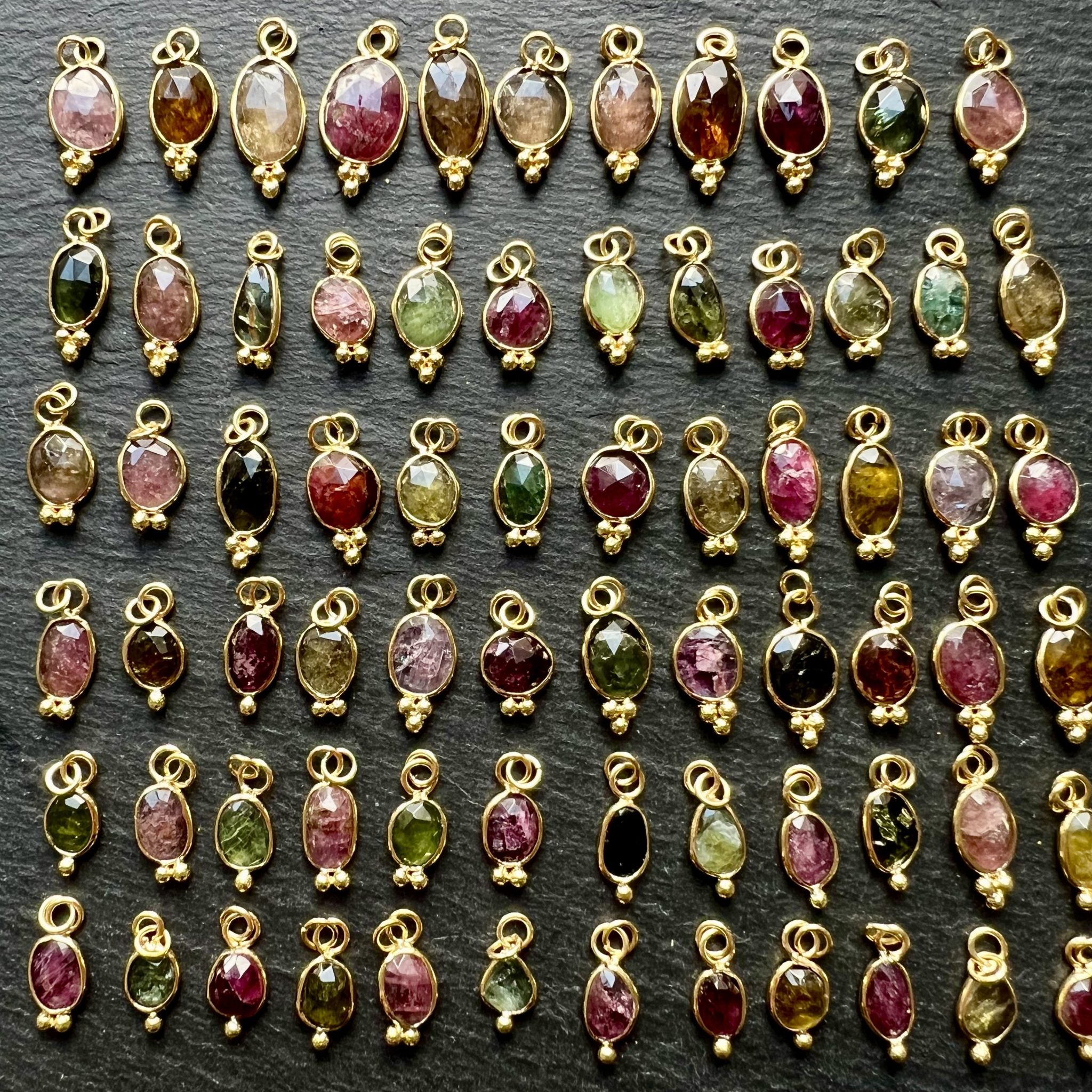 Pendentif serti Tourmaline Rose Moyen