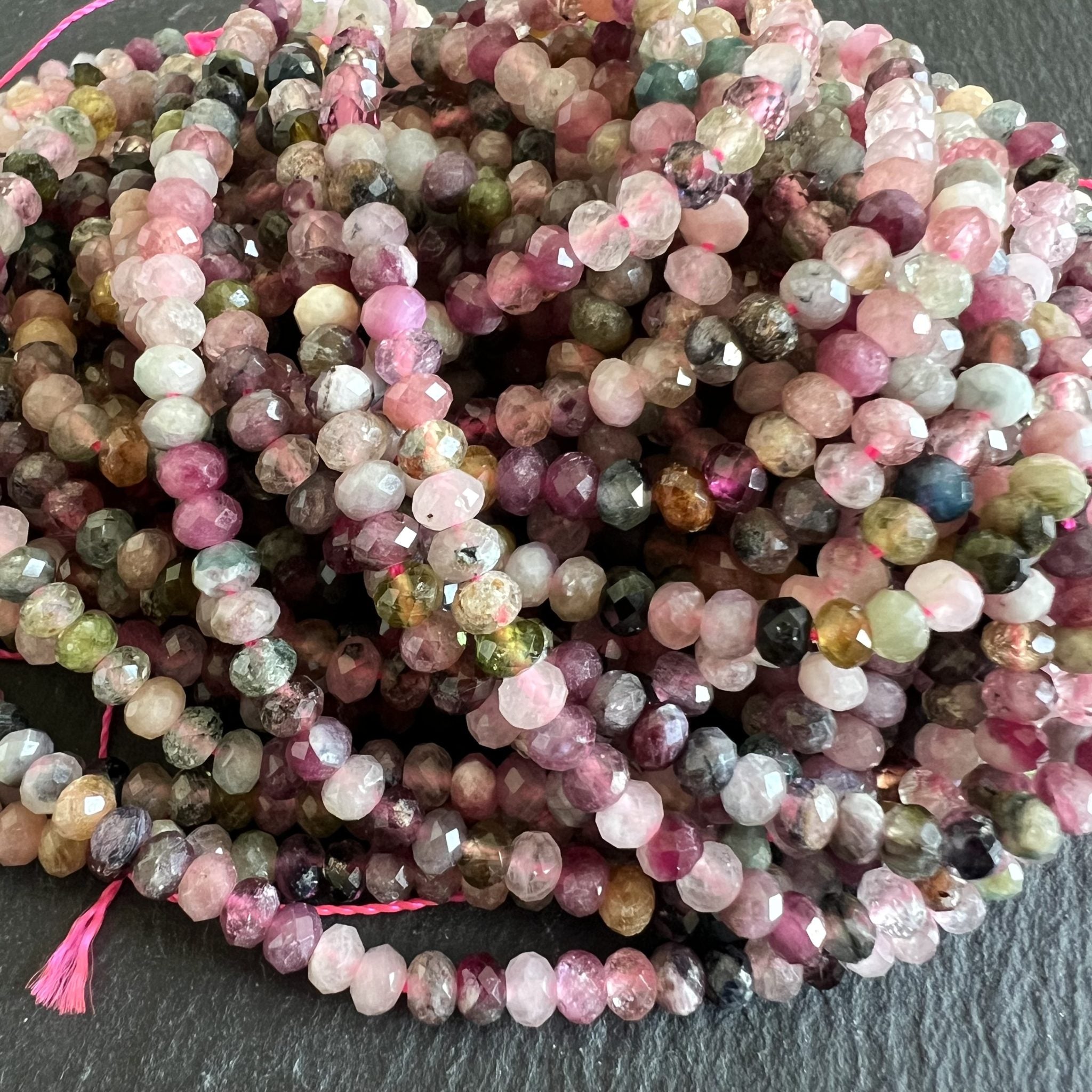 Tourmaline Rondelles Facettées 3,5-4mm
