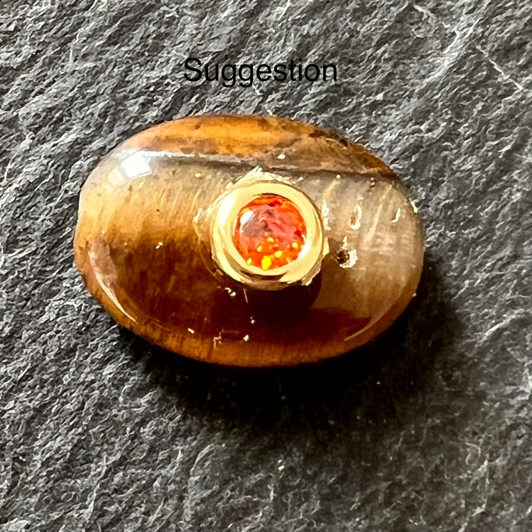 Oeil de Tigre d'Afrique Ovale 14x10mm