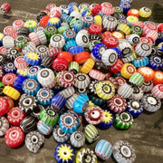 Perles Africaines Rondelles en Pâte de Verre