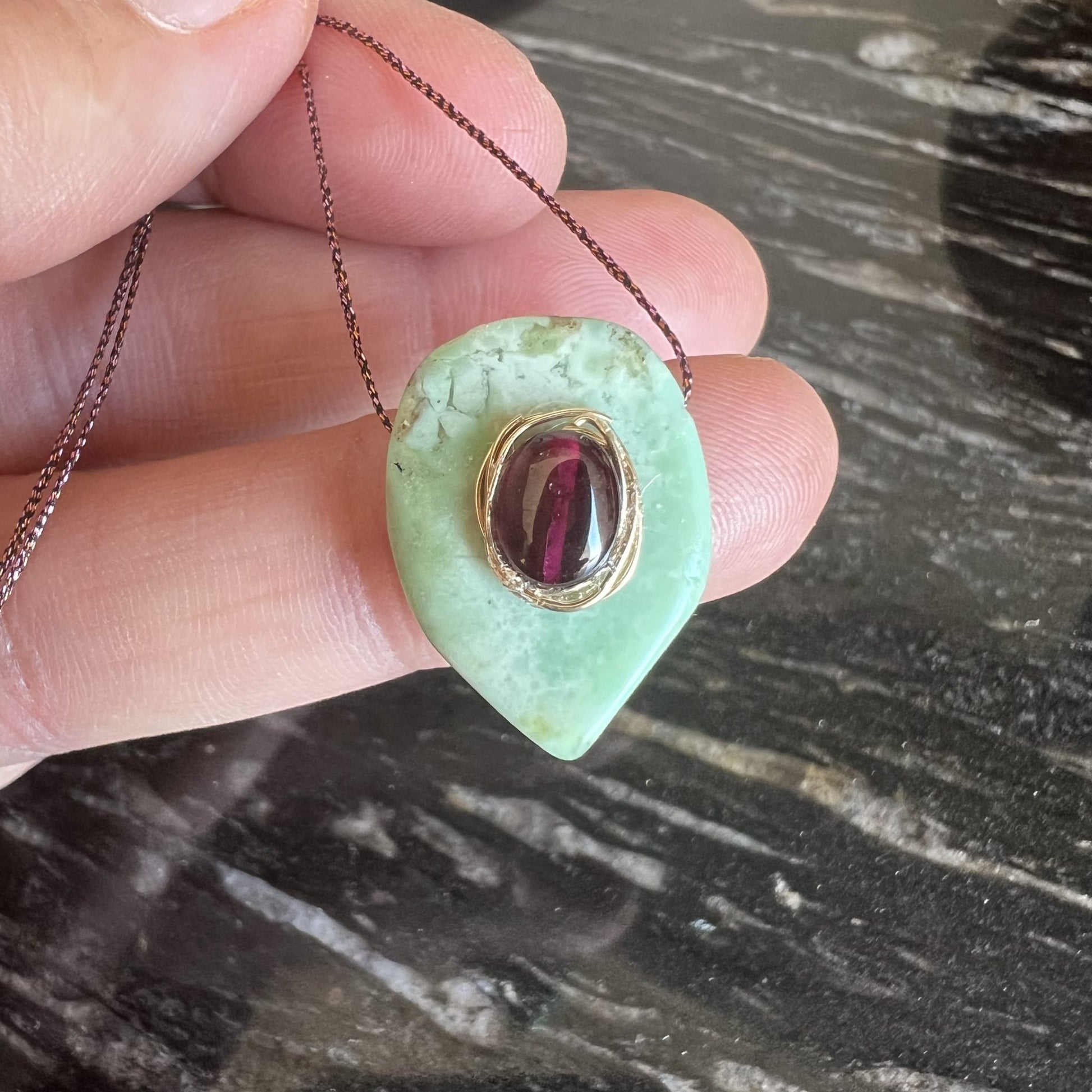 pendentif en Chrysoprase