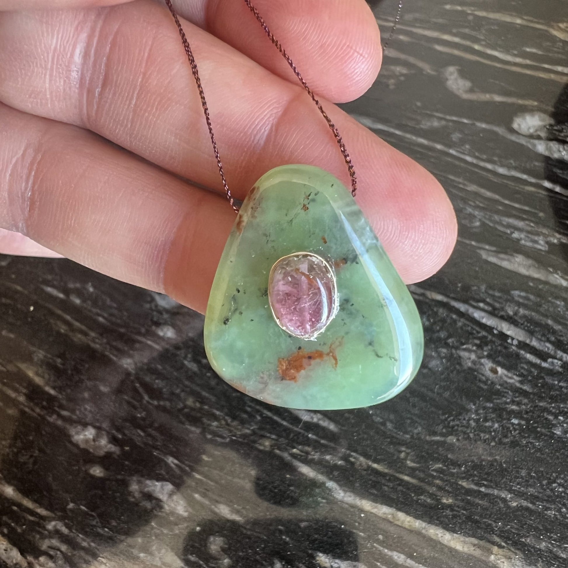 pendentif en Chrysoprase