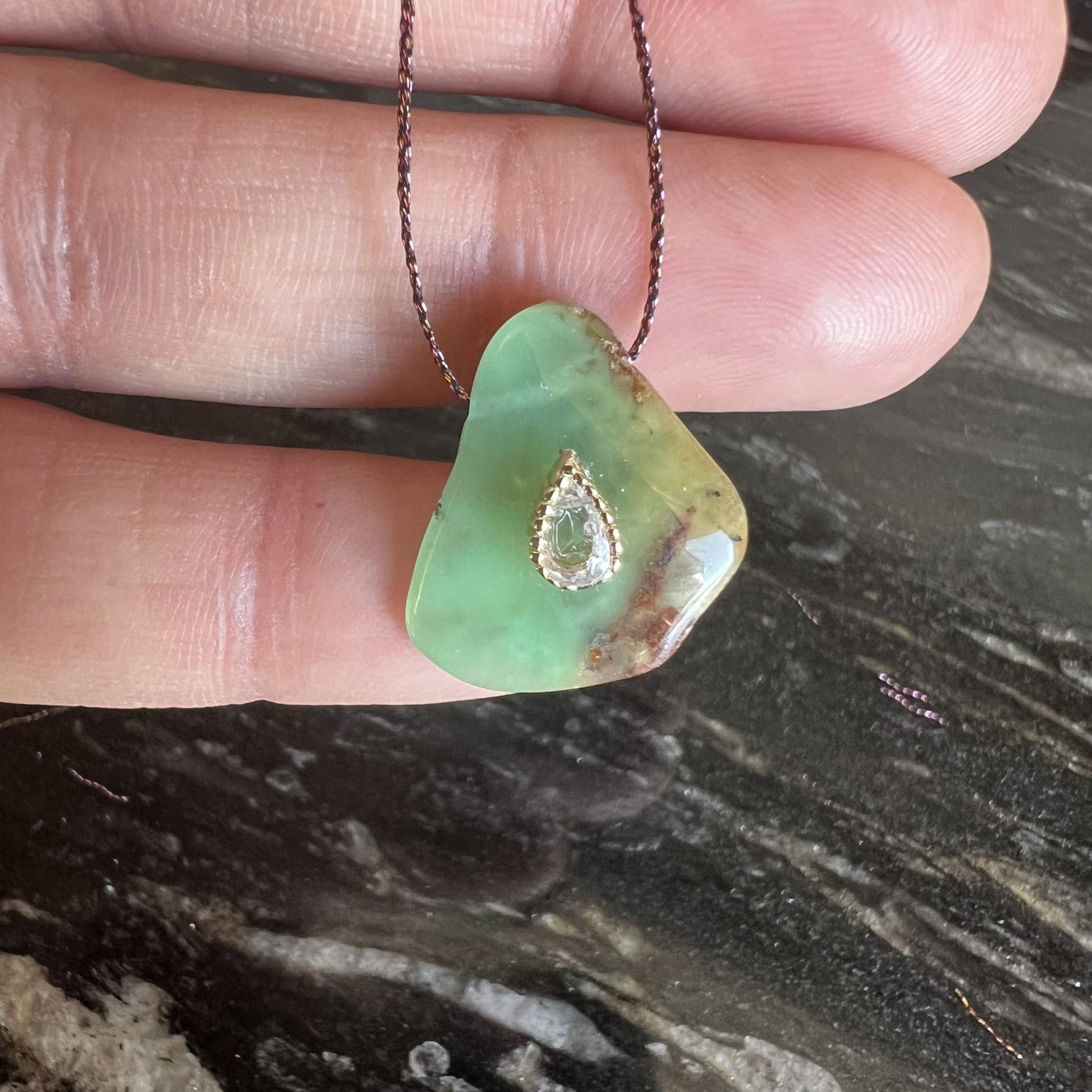 pendentif en Chrysoprase