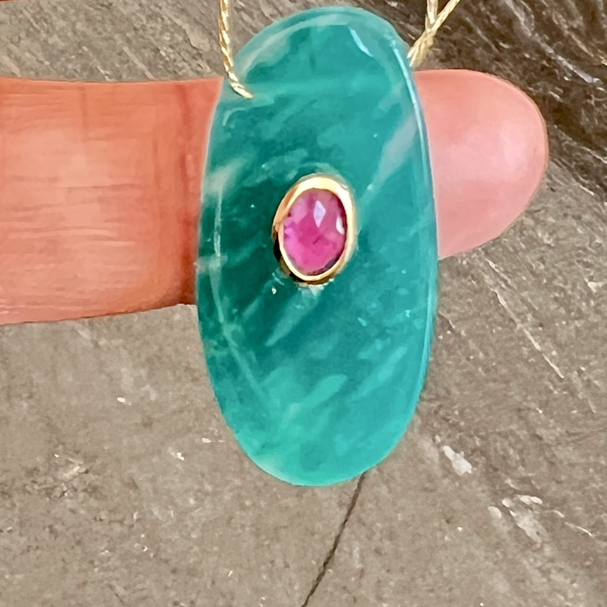 pendentif en amazonite