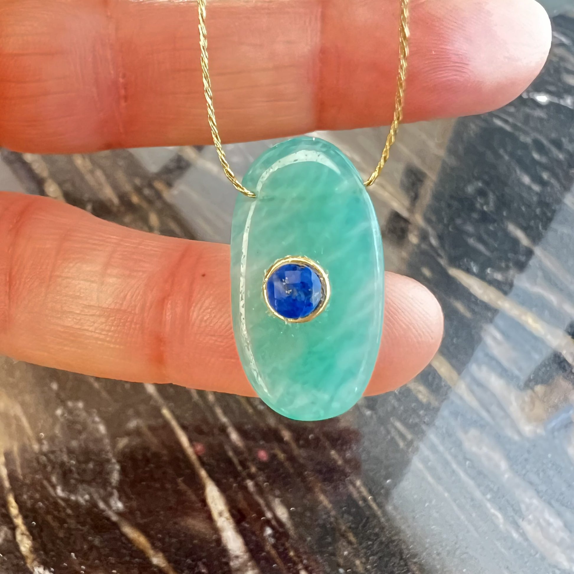 pendentif en amazonite