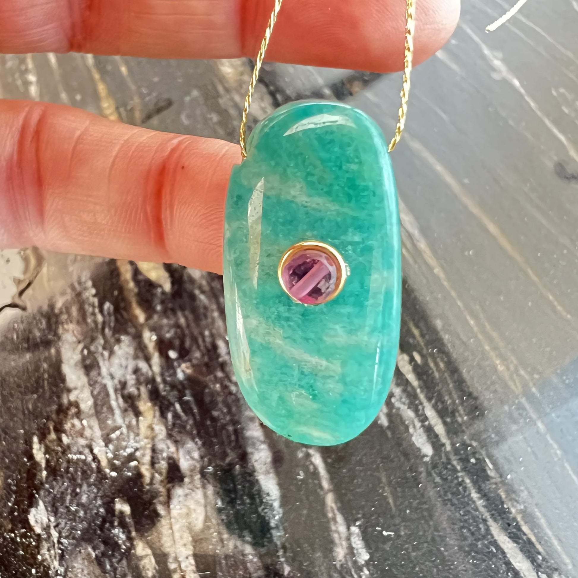 pendentif en amazonite