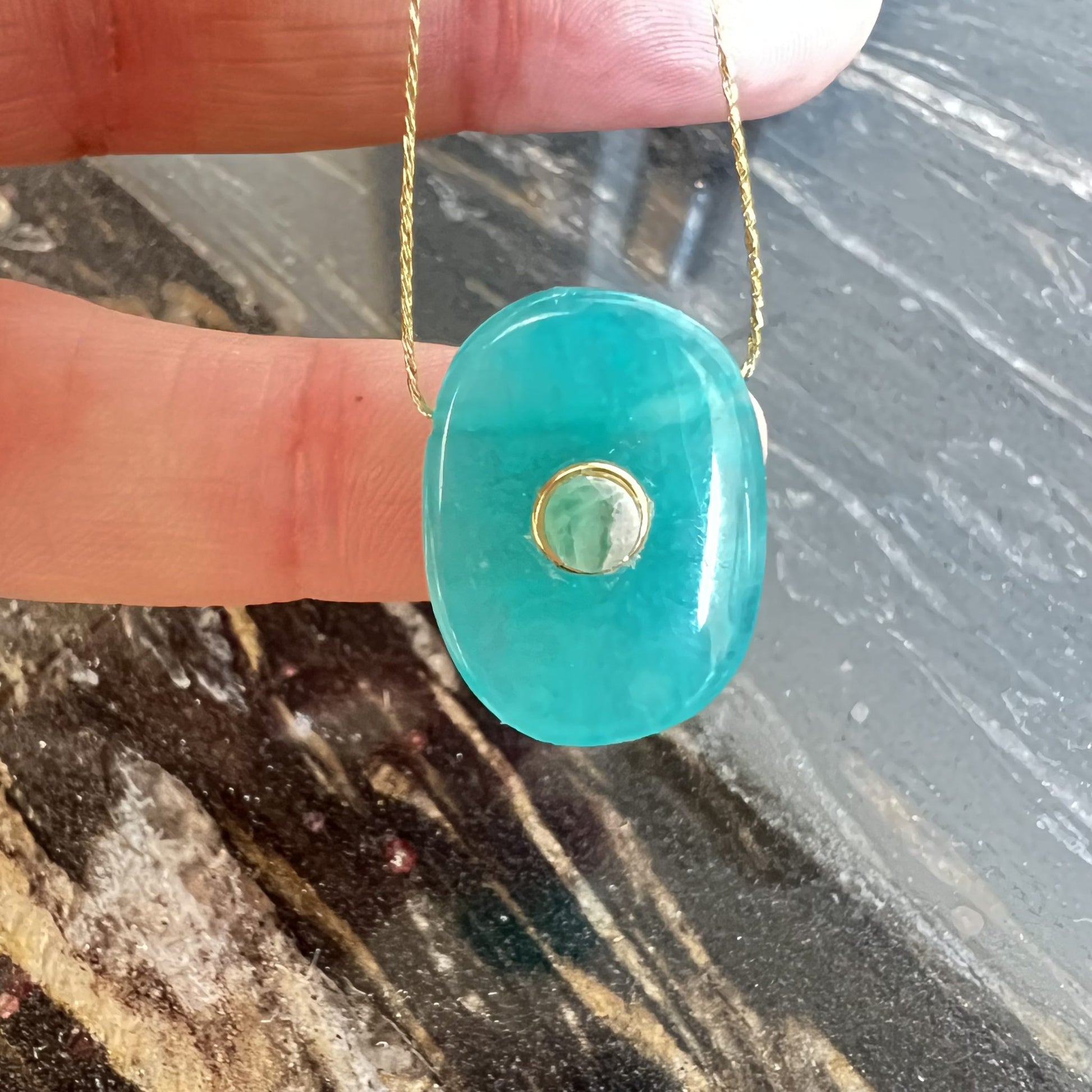 pendentif en amazonite