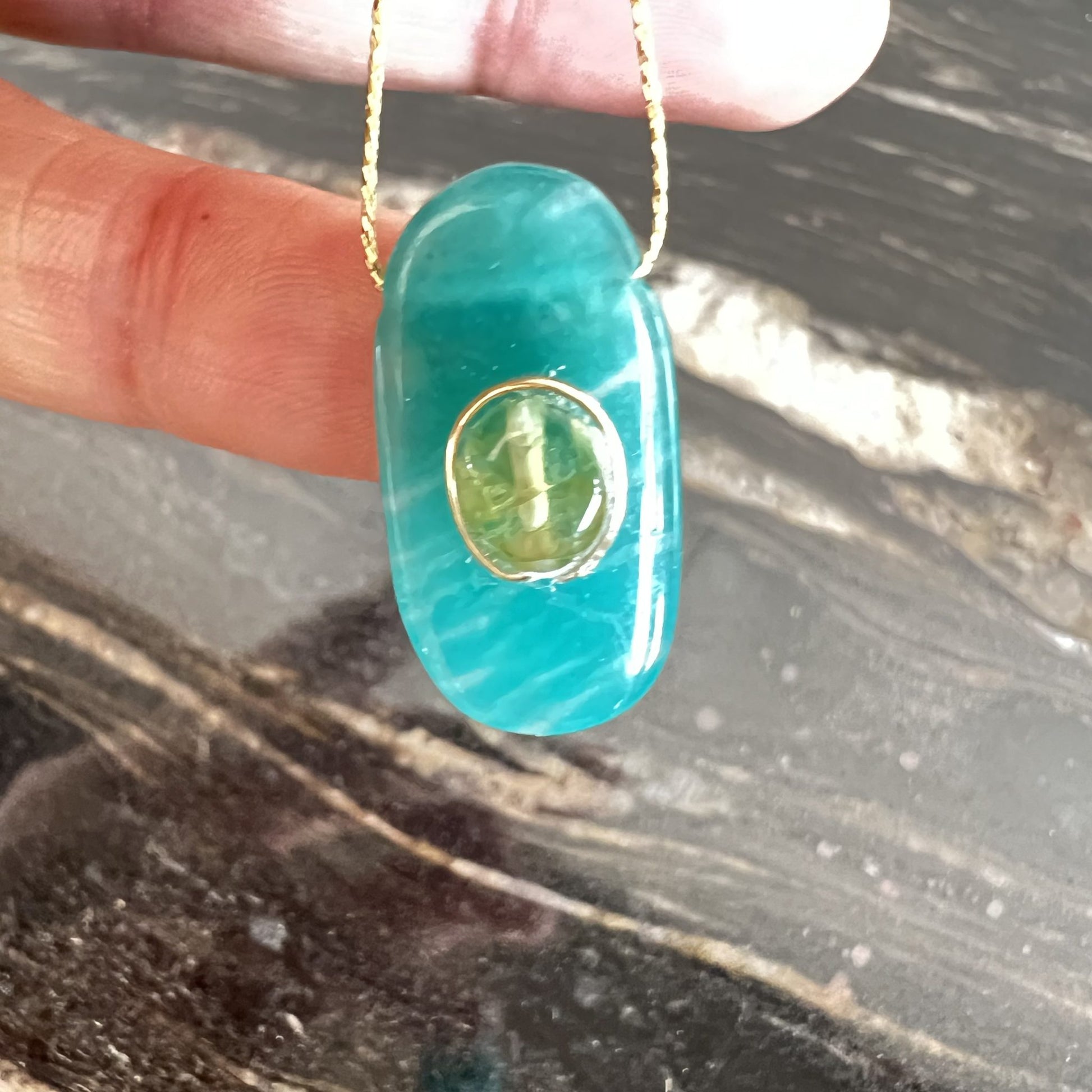 pendentif en amazonite