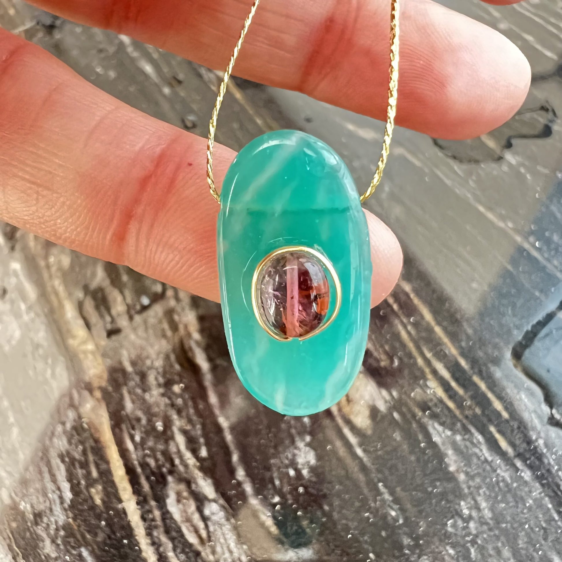 pendentif en amazonite
