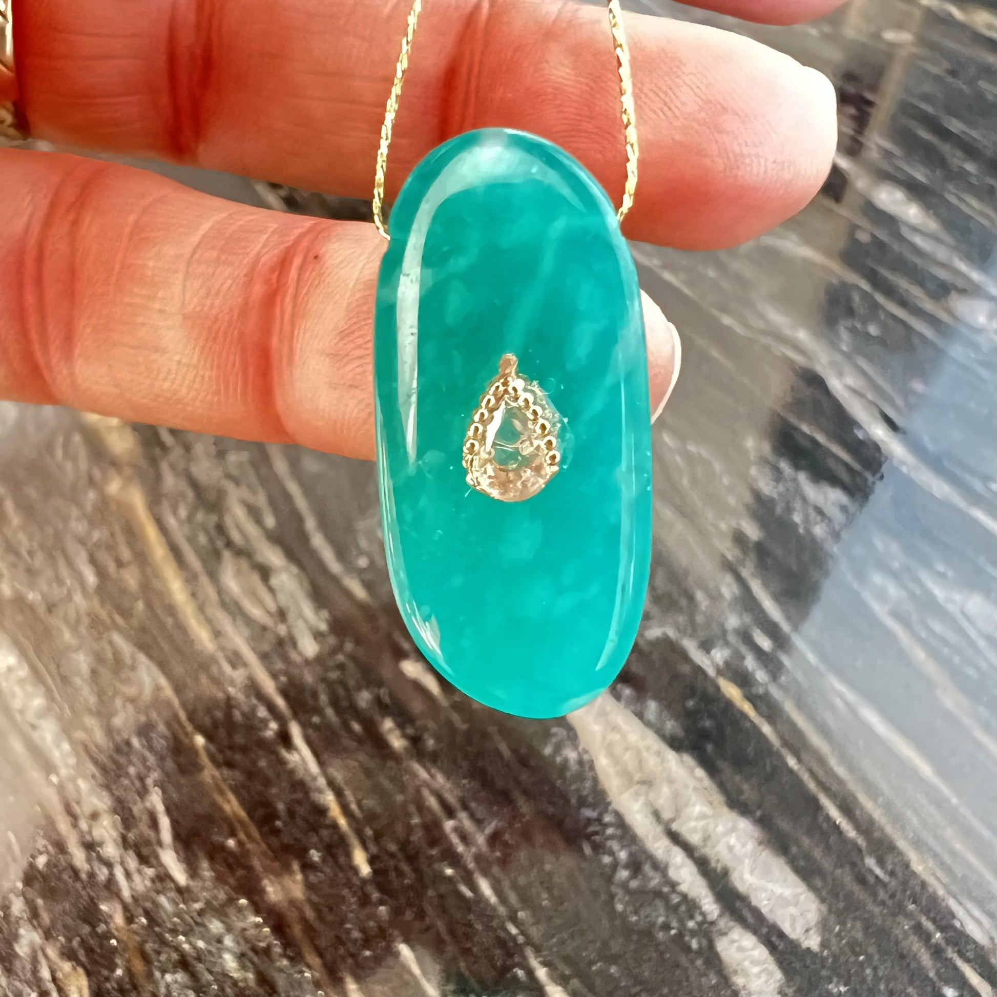 pendentif en amazonite