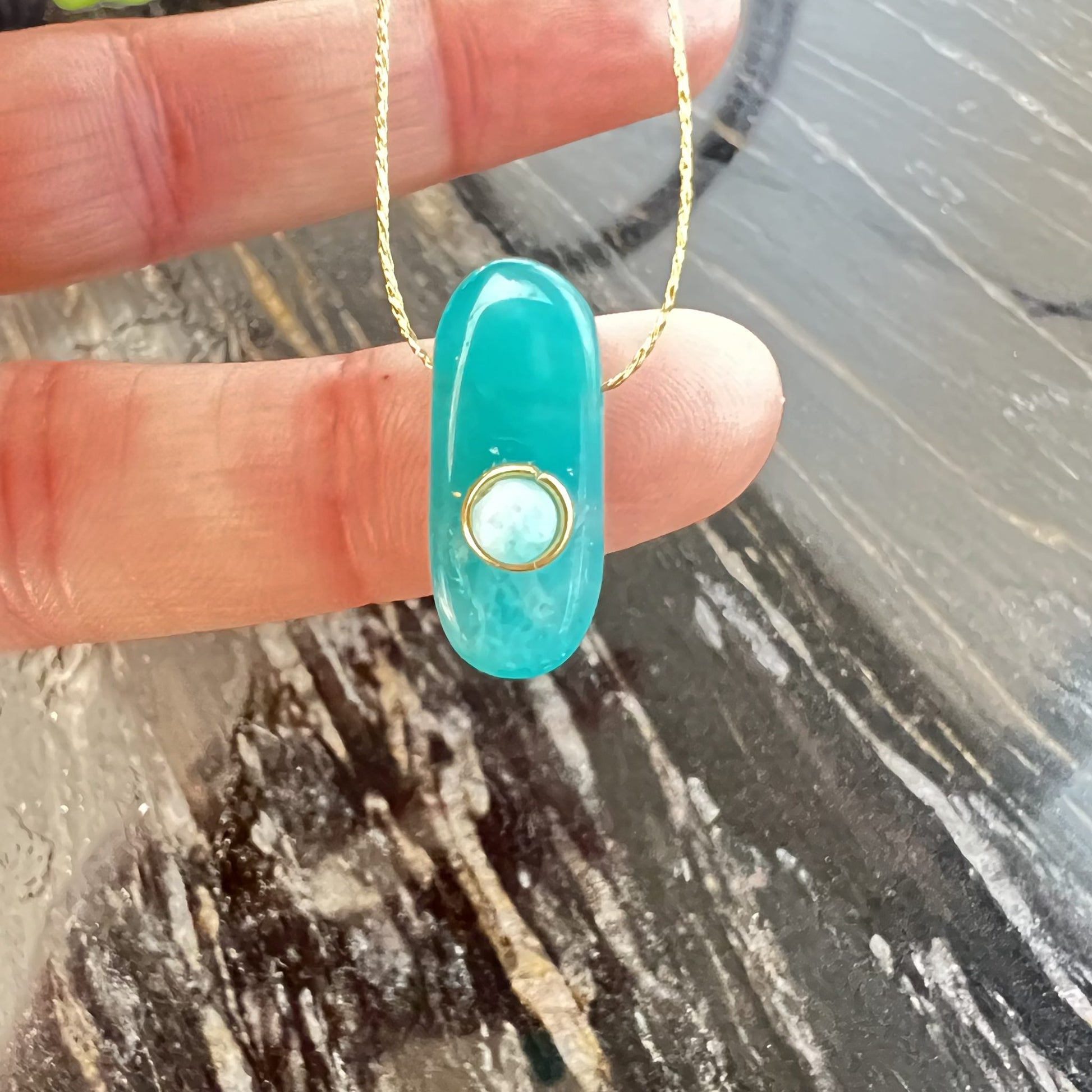 pendentif en amazonite