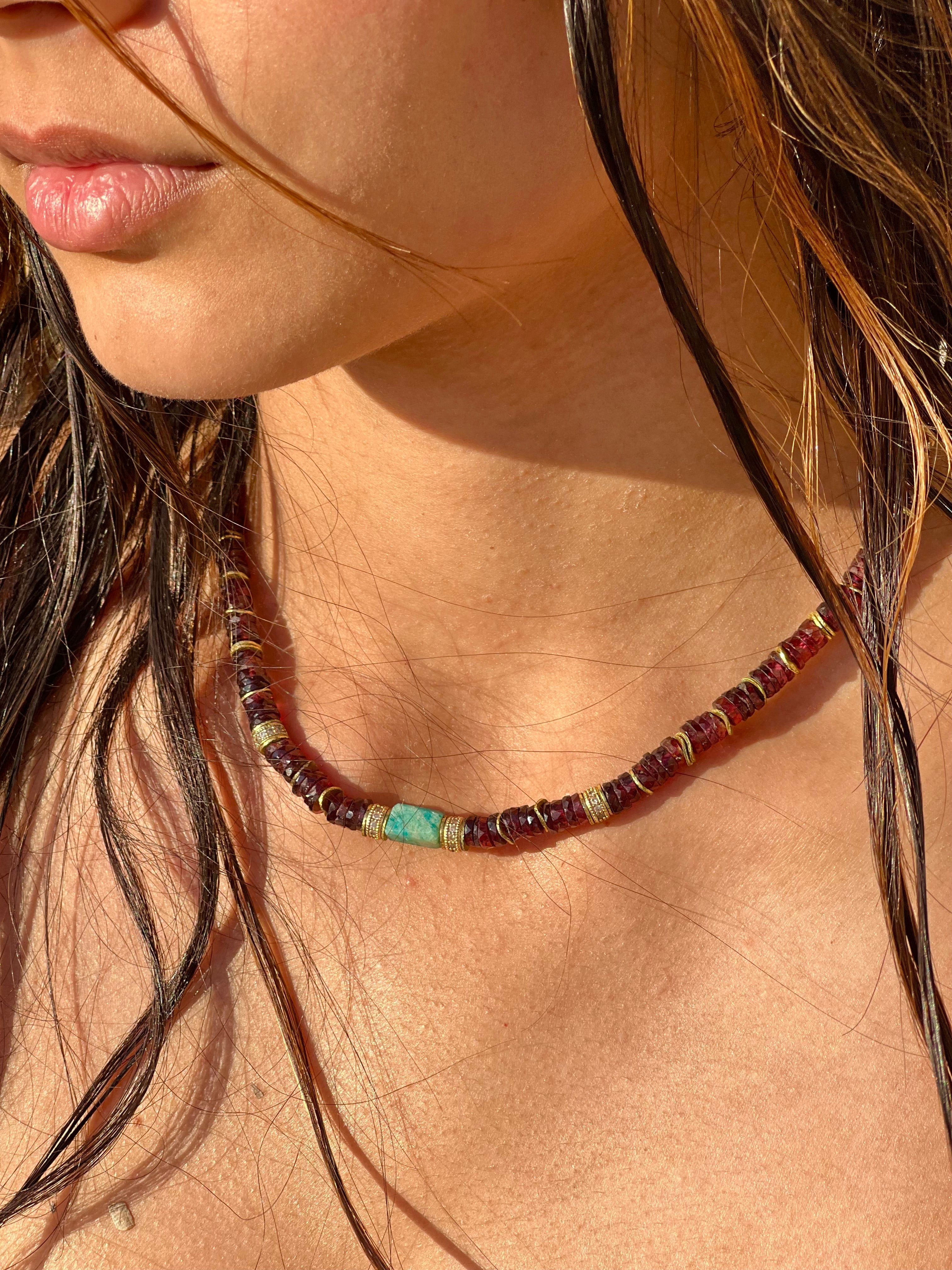 Perles Tubes en Pierres