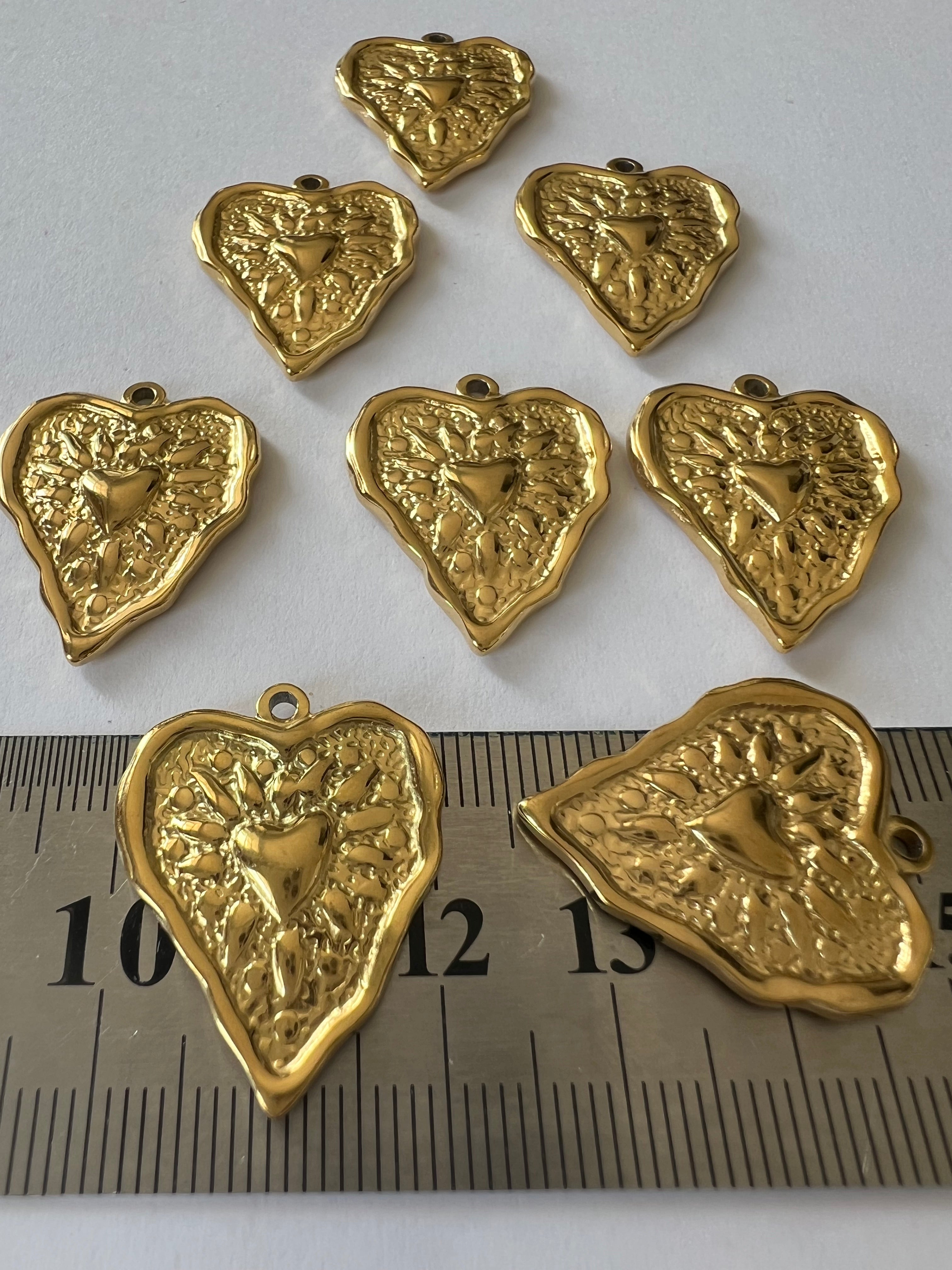 Pendentif coeur 26mm en acier inoxydable