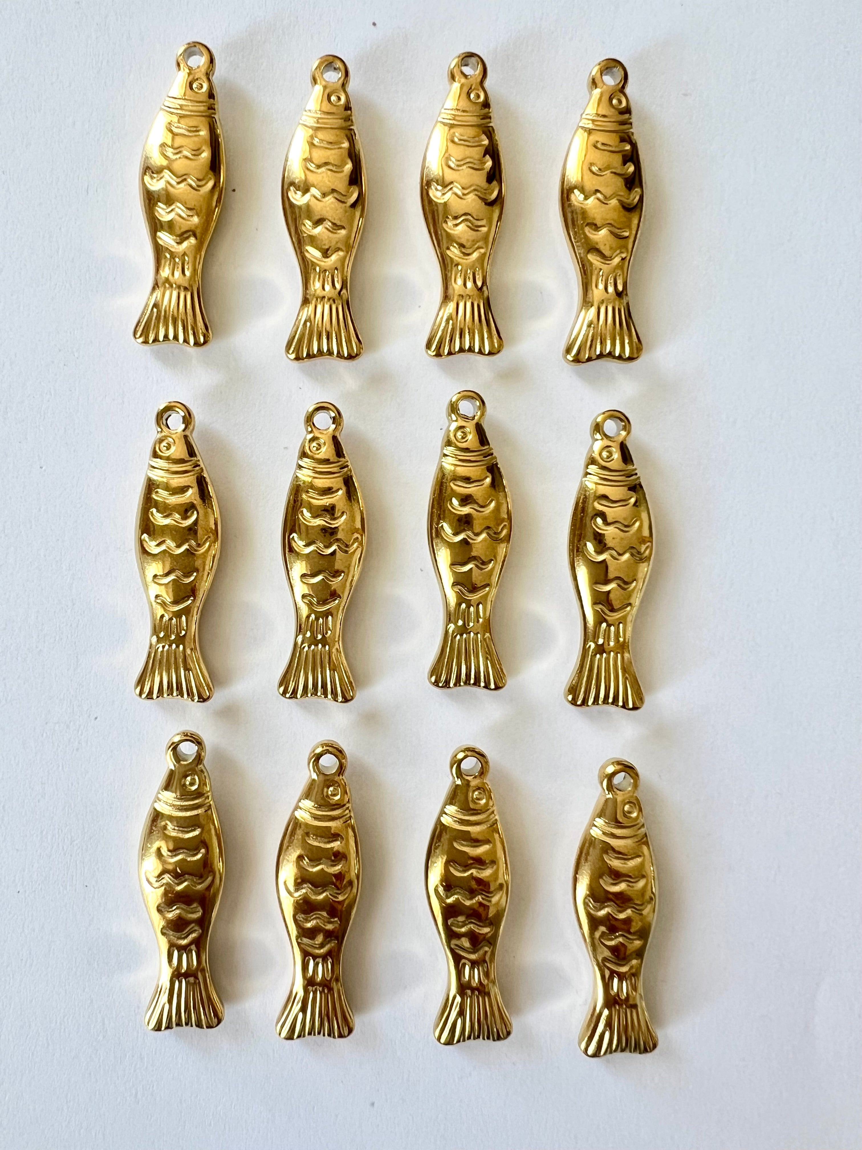 Pendentif Poisson 33mm en Acier inoxydable