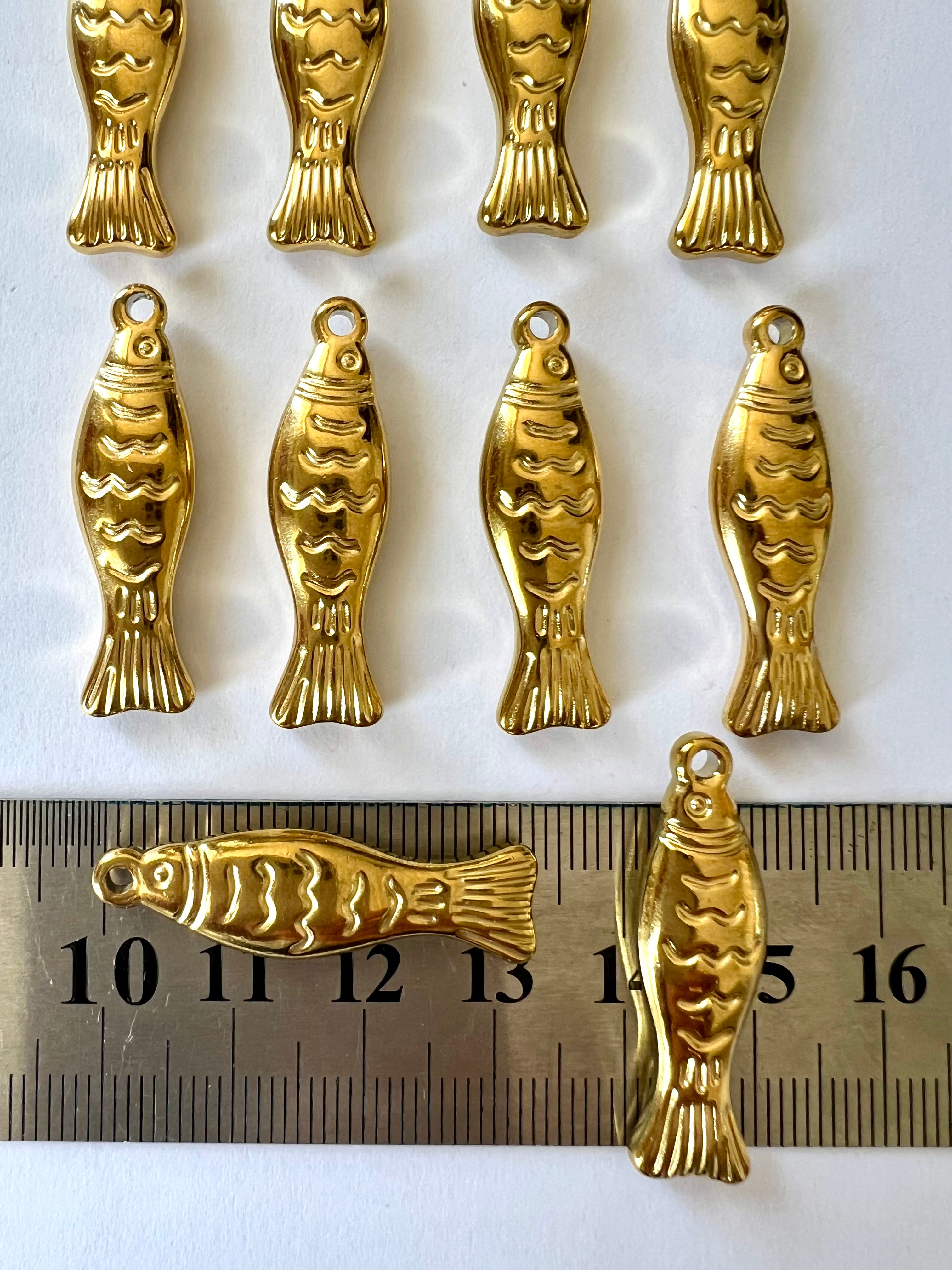 Pendentif Poisson 33mm en Acier inoxydable