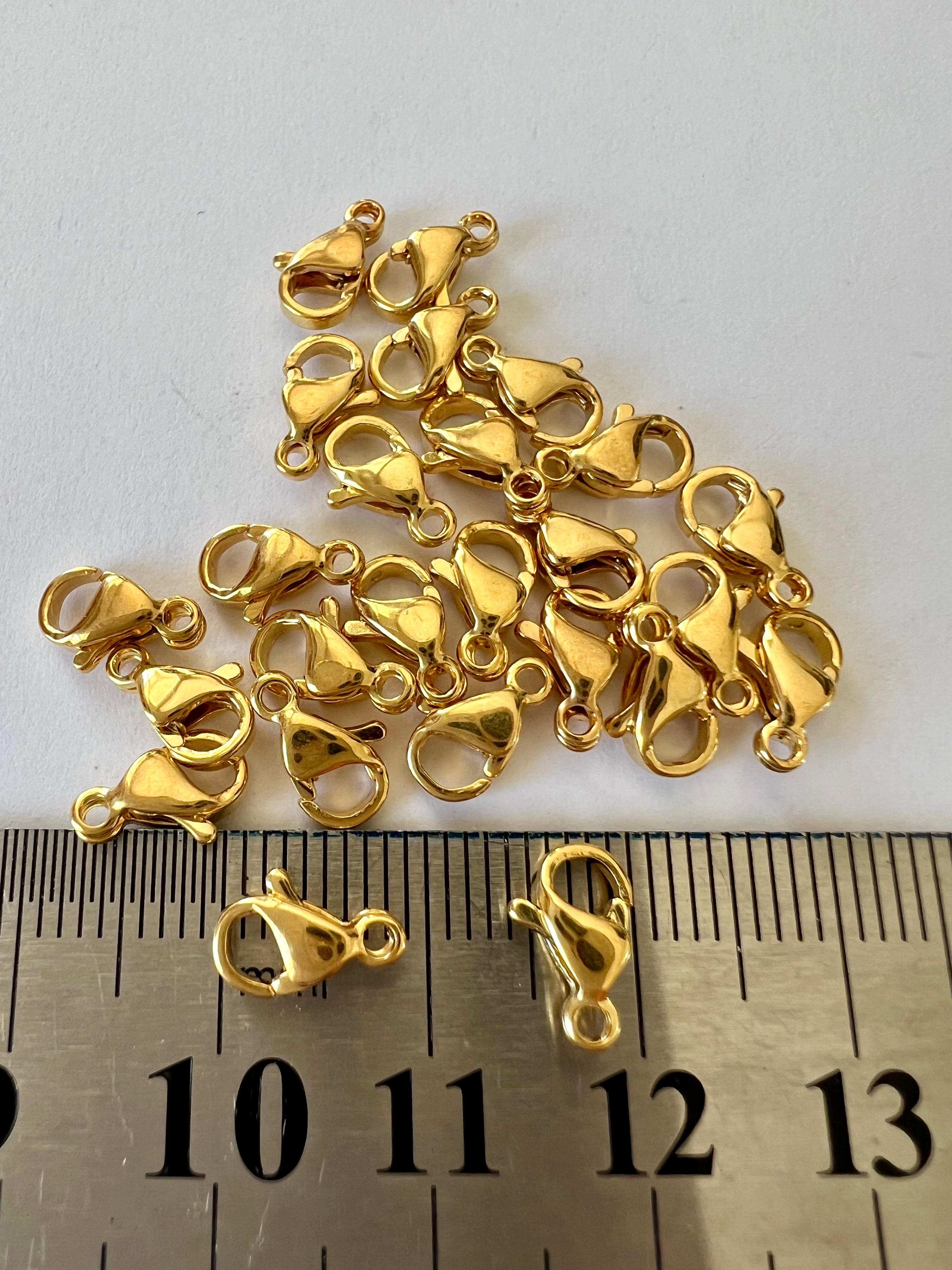 Fermoir 9x5mm en acier inoxydable