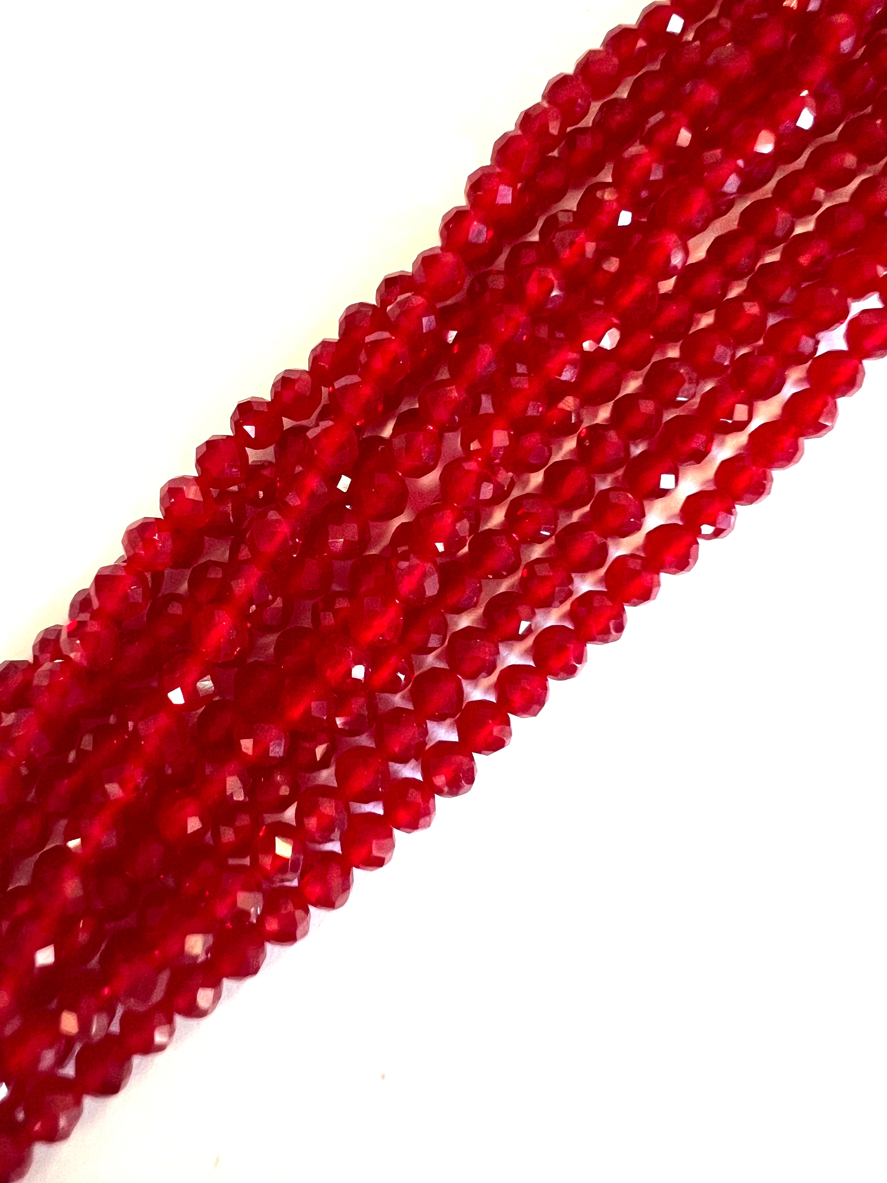 Jade teinté rouge 3mm