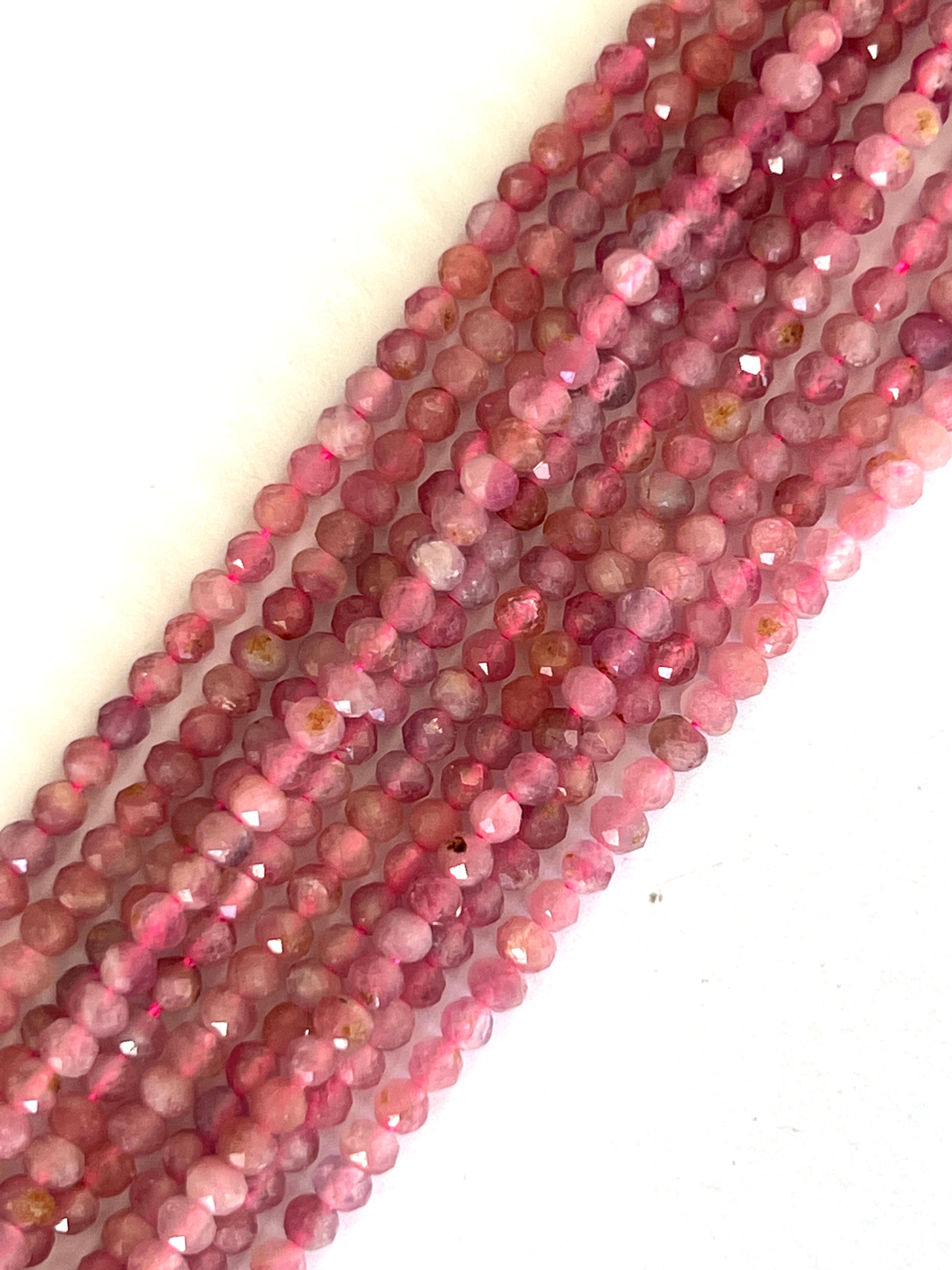 Tourmaline Rose facettée rondelle 2mm