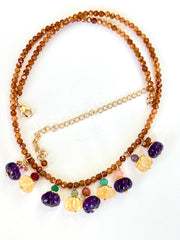 collier pumkin Grenat orange