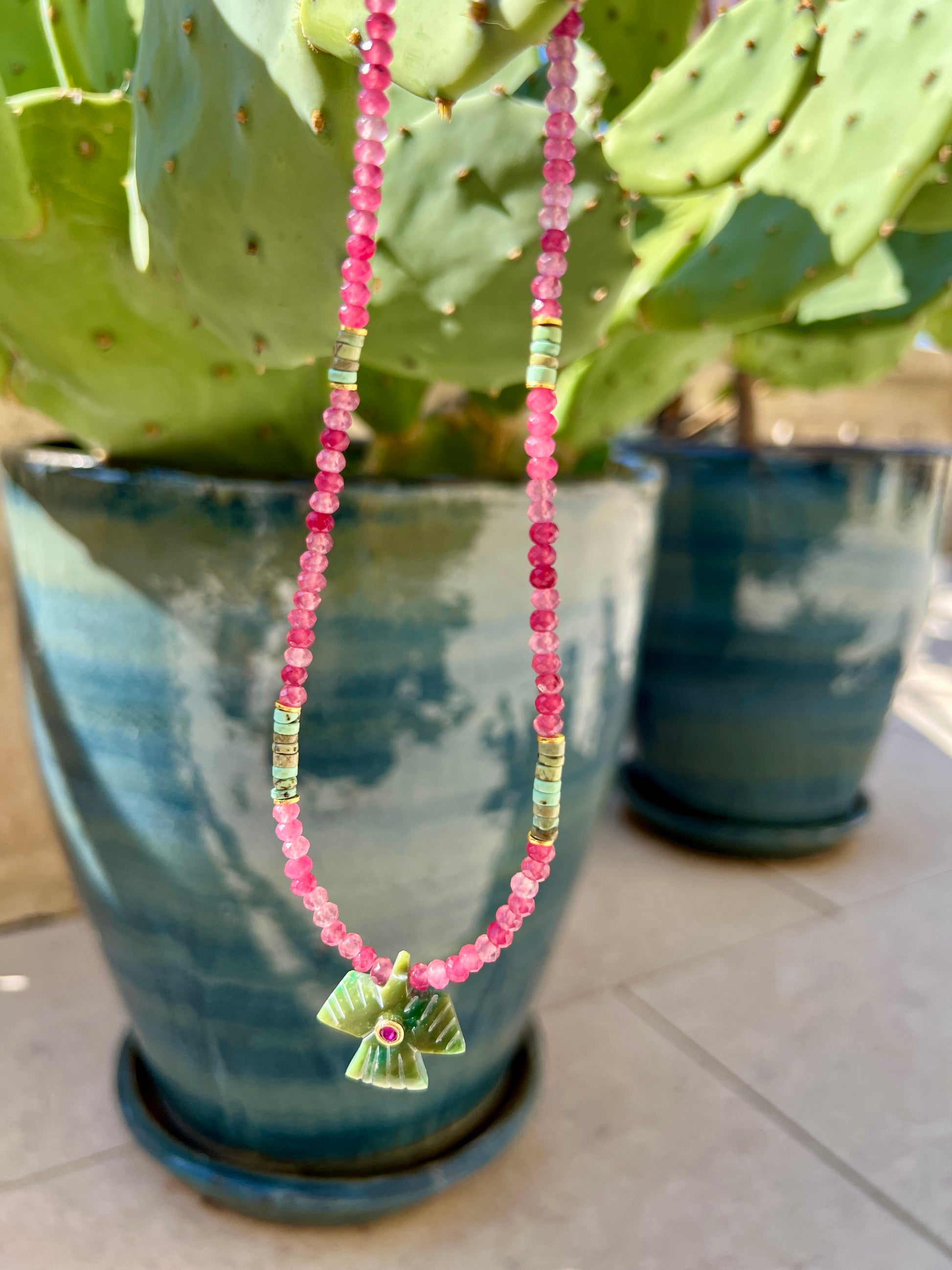 Collier Totem Jade Rose