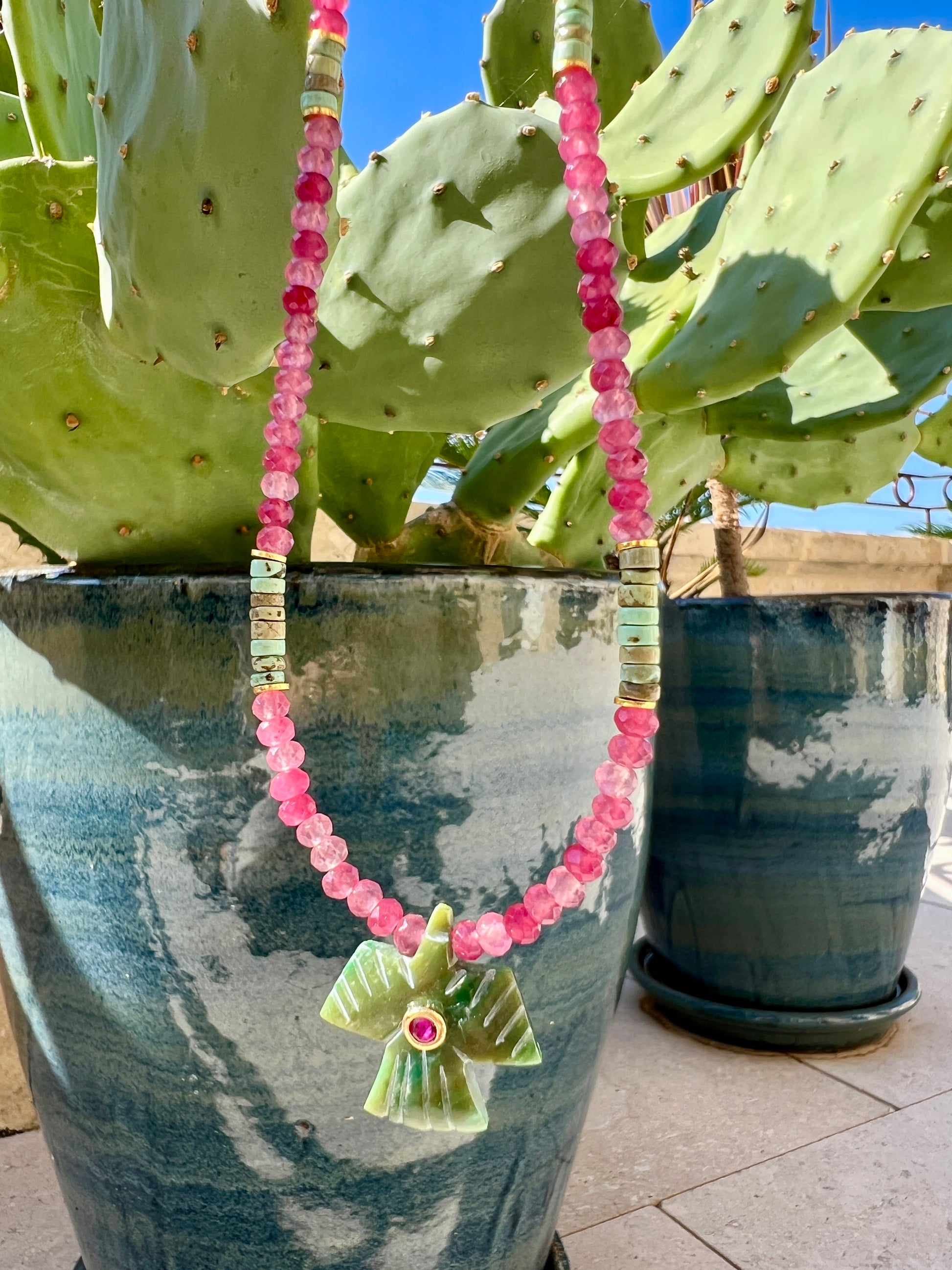 Collier Totem Jade Rose