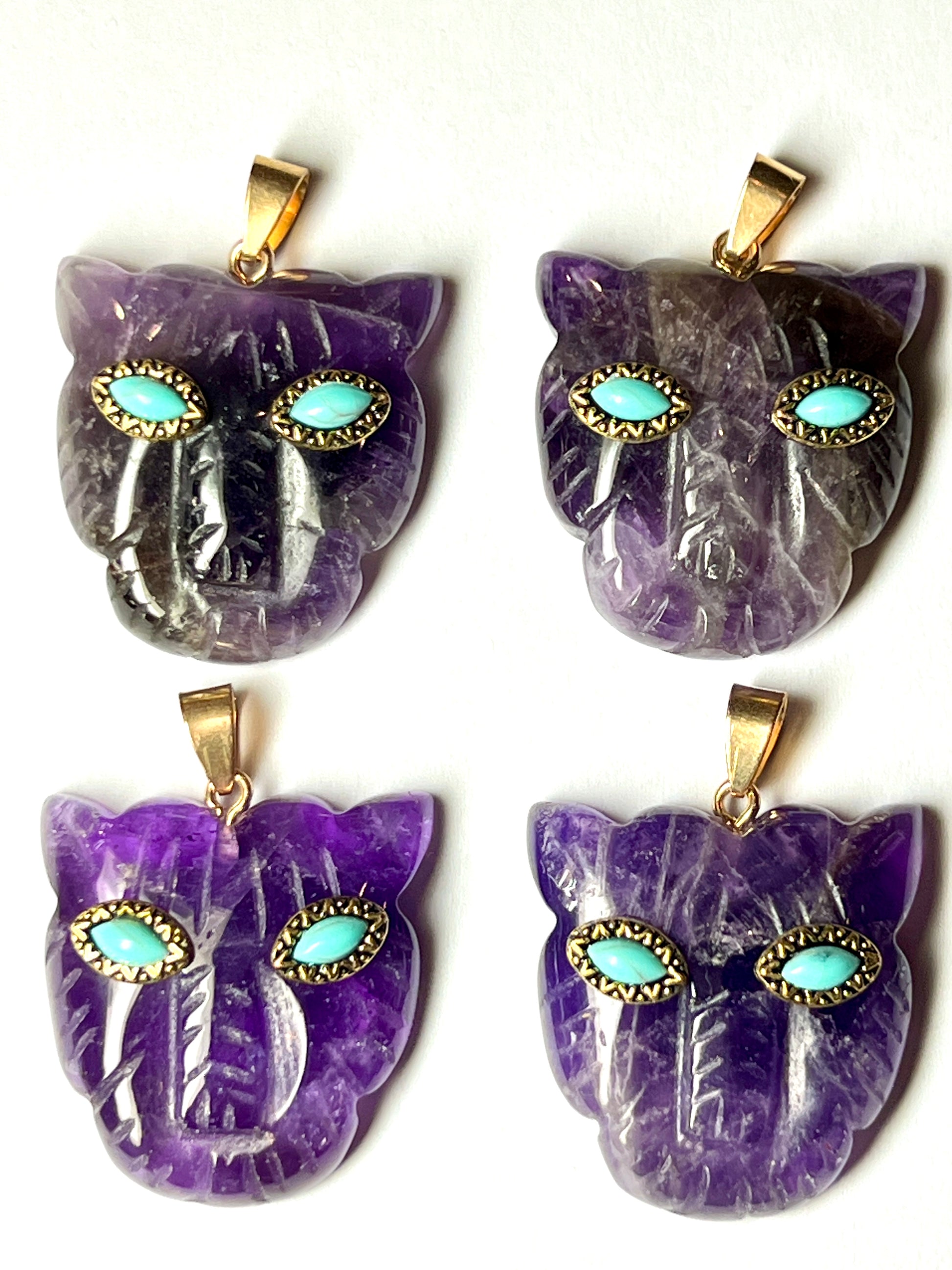 Pendentif Léopard Améthyste