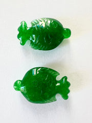 Pendentif Poisson en Jade du Myanmar/Birmanie