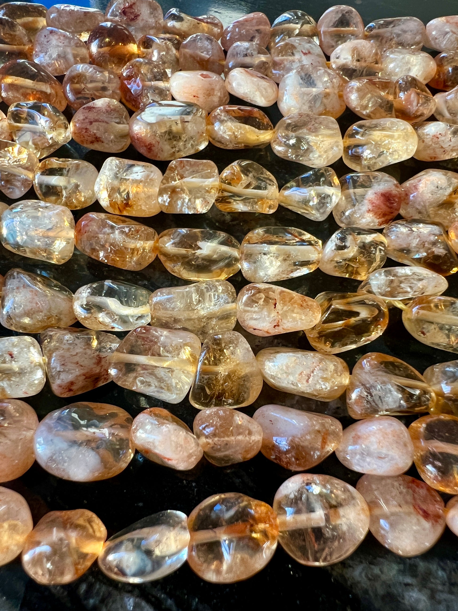 Fil de Pépites en Citrine