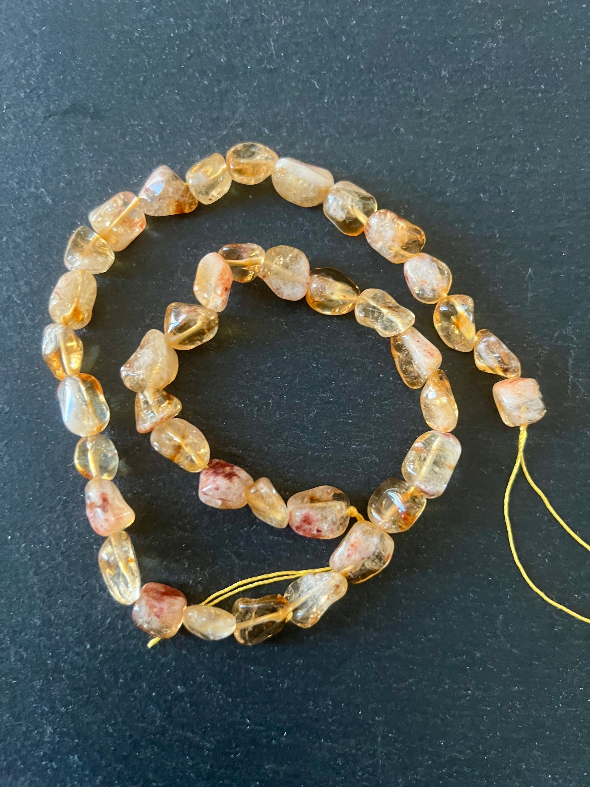 Fil de Pépites en Citrine