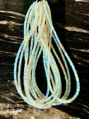 Rondelles opale Ethyopienne Blanche