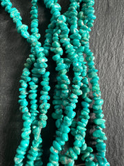 Fil de chips Turquoise naturelle Bleue