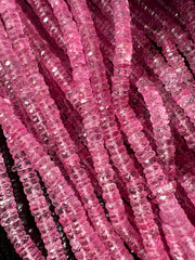 Heishi facettes Topaze Rose