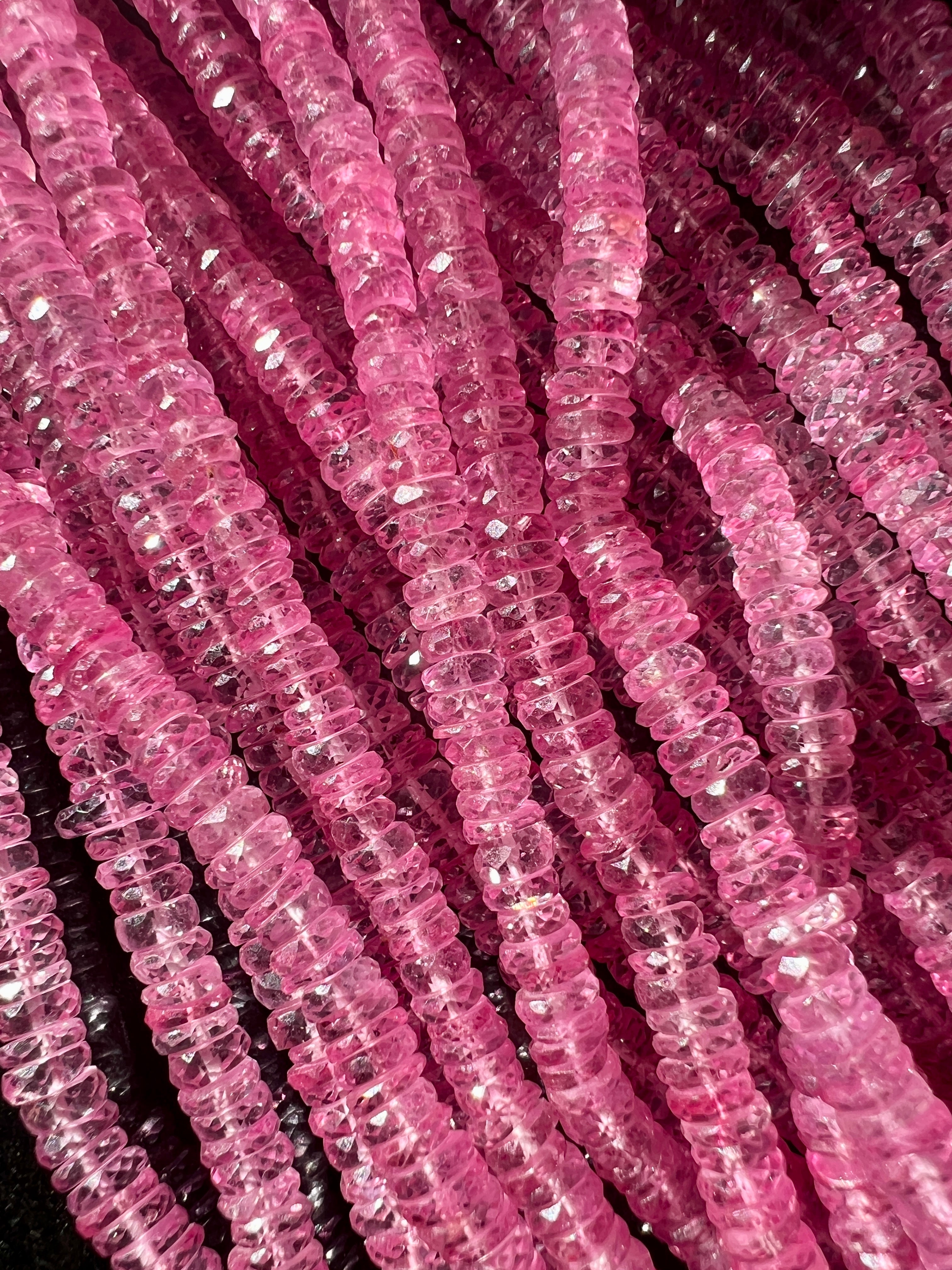 Heishi facettes Topaze Rose