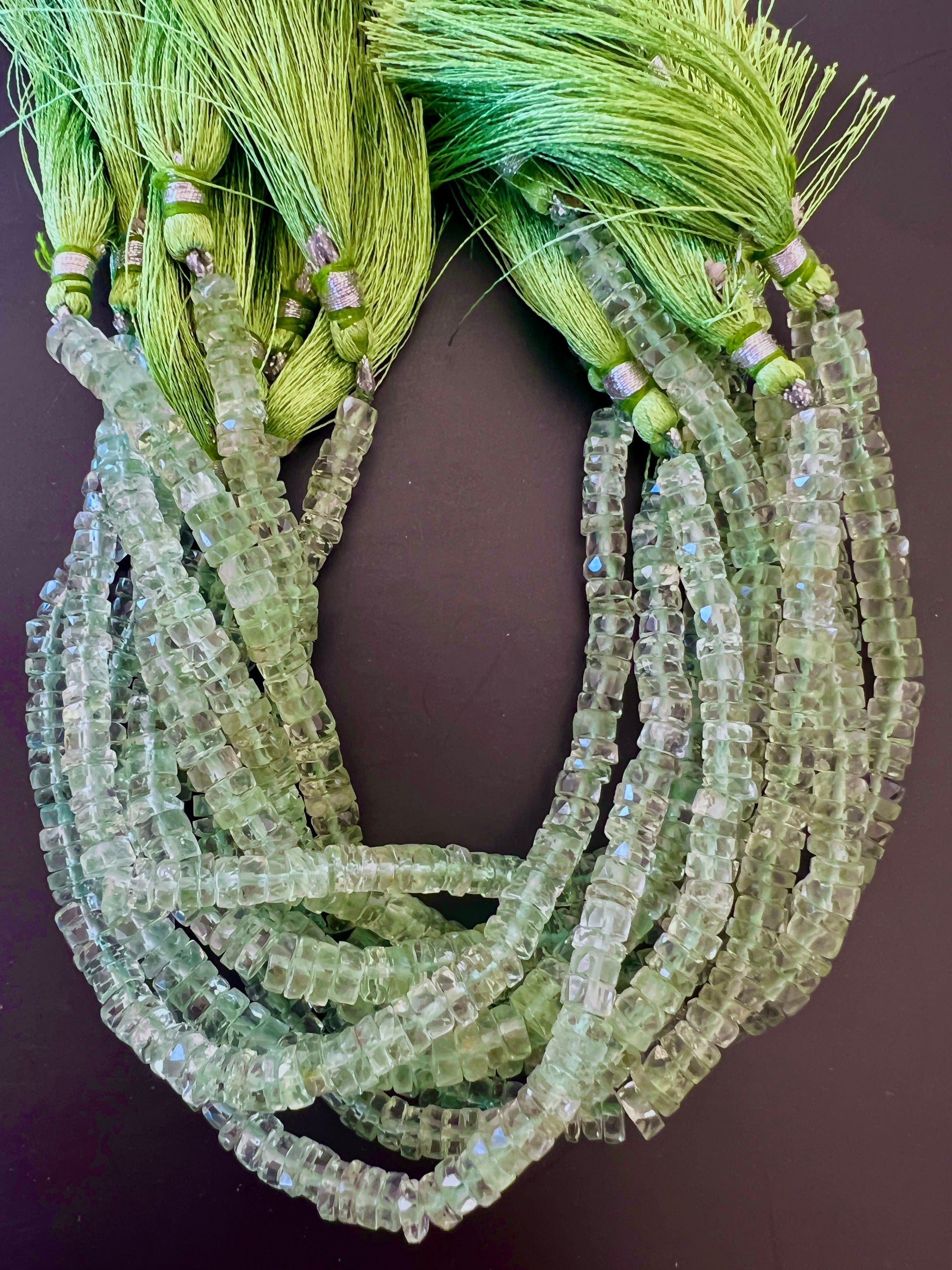 Heishi à Facettes Améthyste Verte (1)