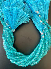 Heishi Facettes Apatite Bleue Claire 5mm