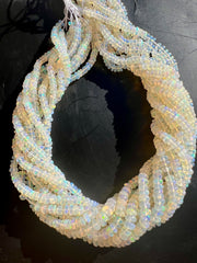 Rondelles opale Ethyopienne Blanche