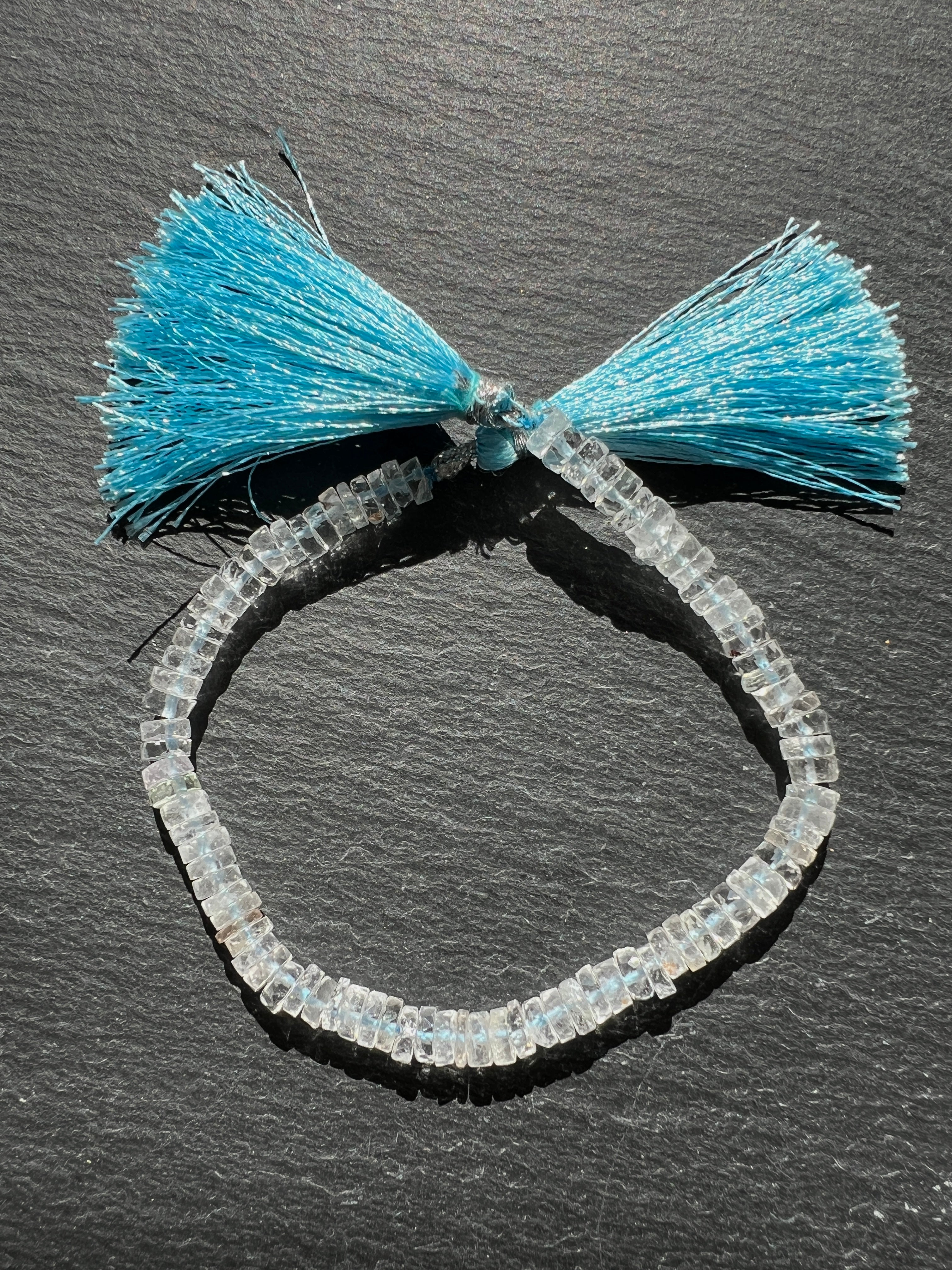 Heishi à Facettes Topaze Transparent 6mm