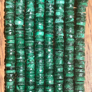 Heishi à facettes en Malachite 6-7 mm