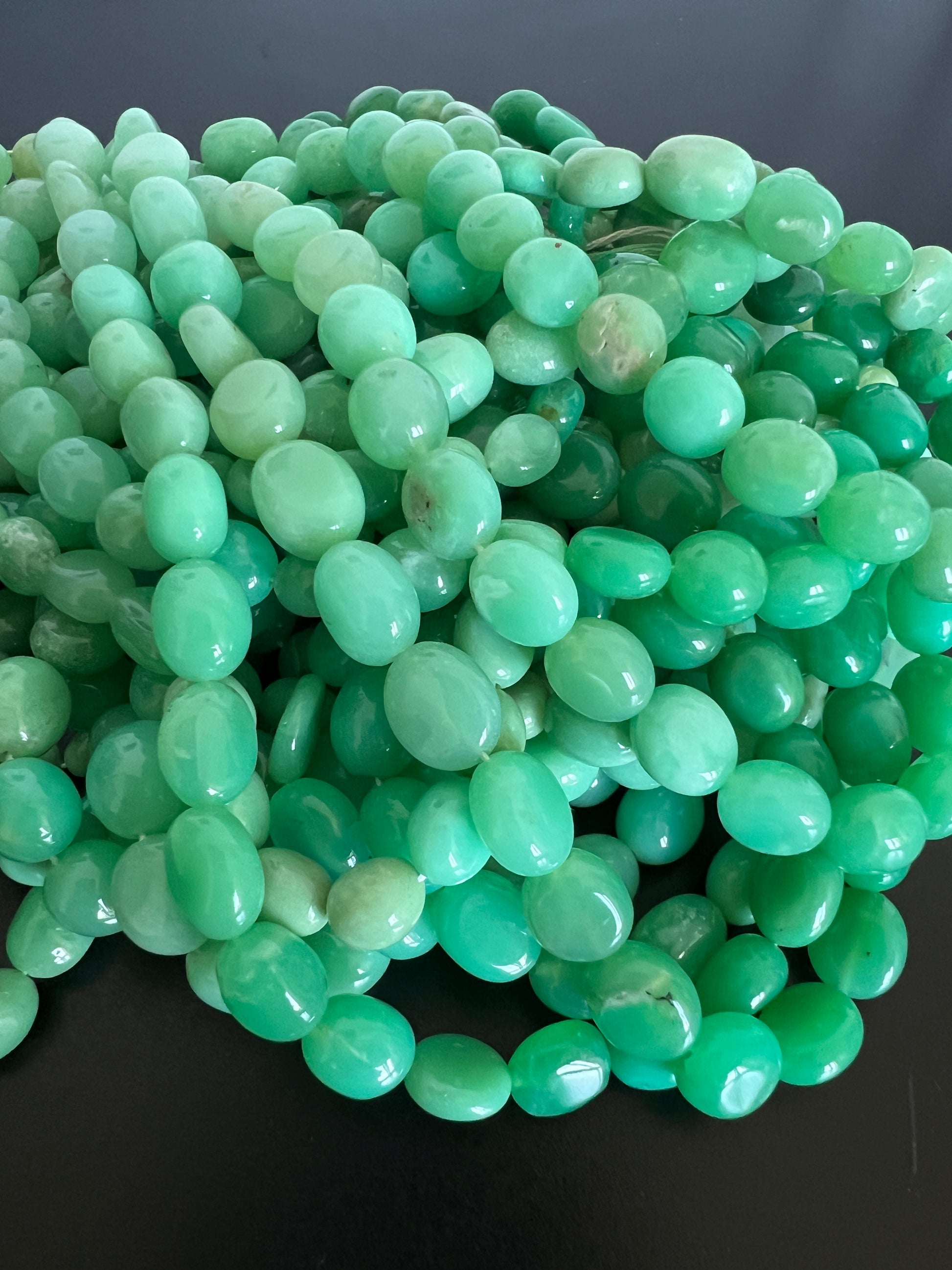 Fil de Chrysoprase Ovales