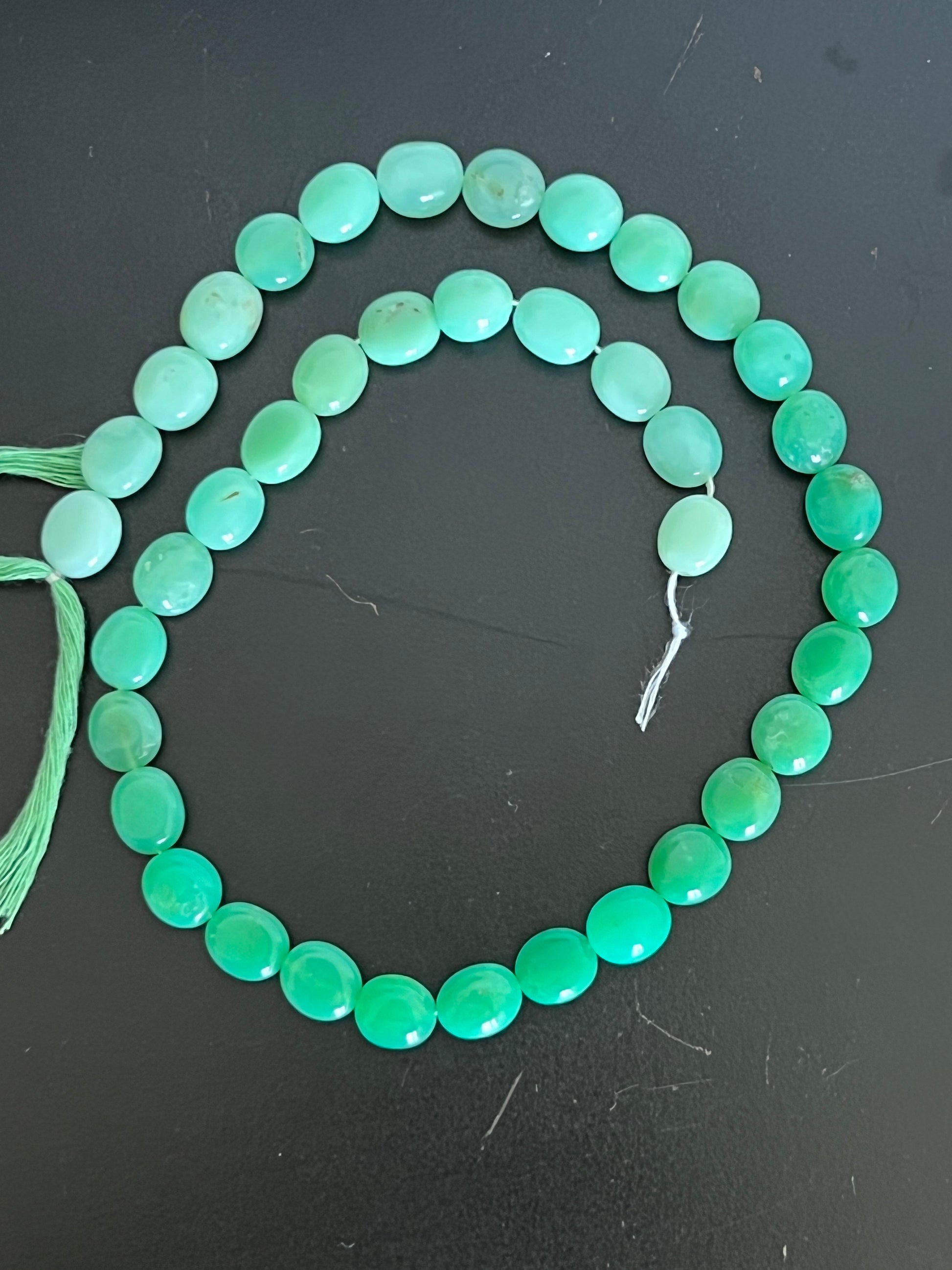 Fil de Chrysoprase Ovales