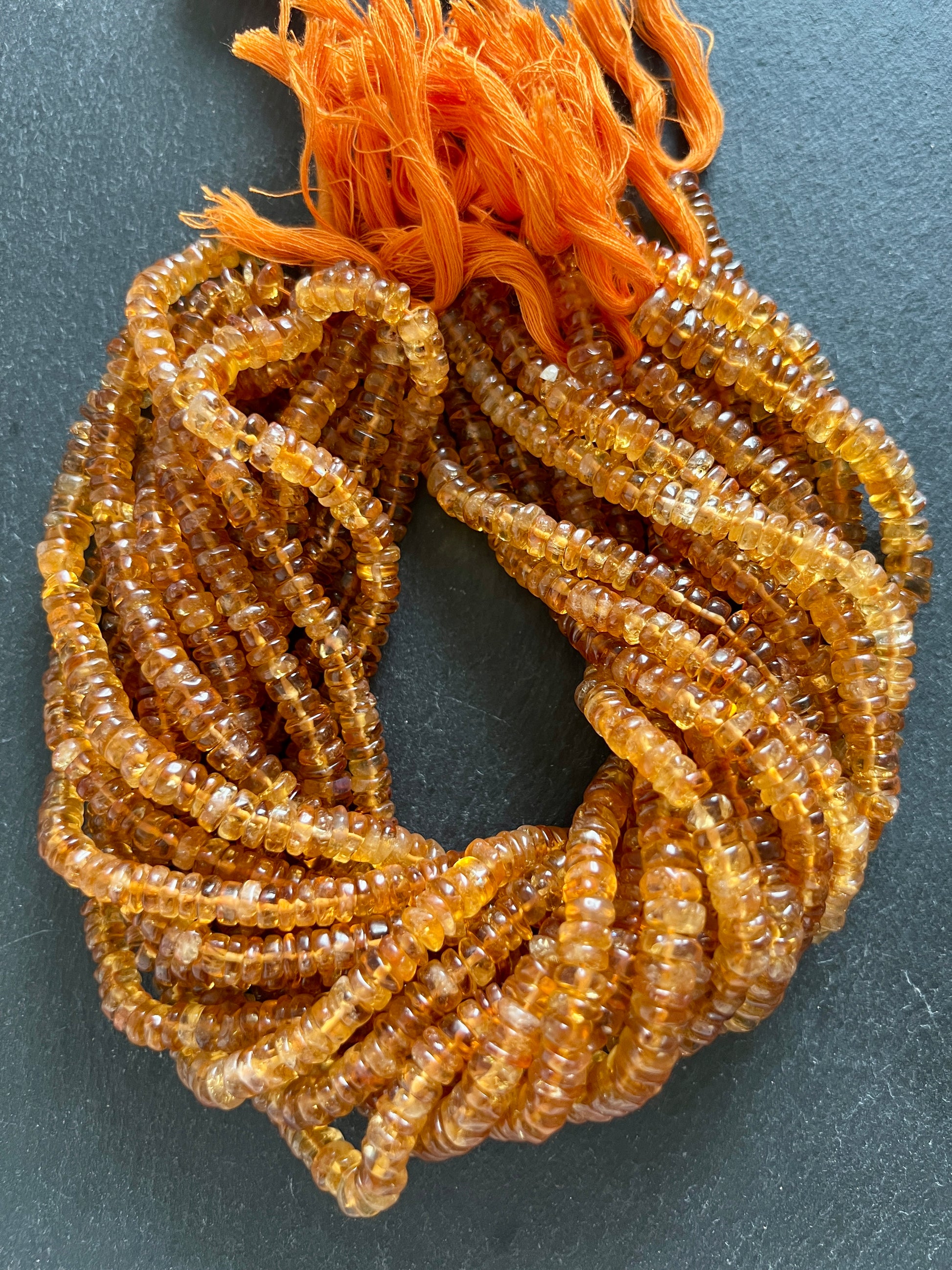 Heishi Citrine Ambrée Naturelle