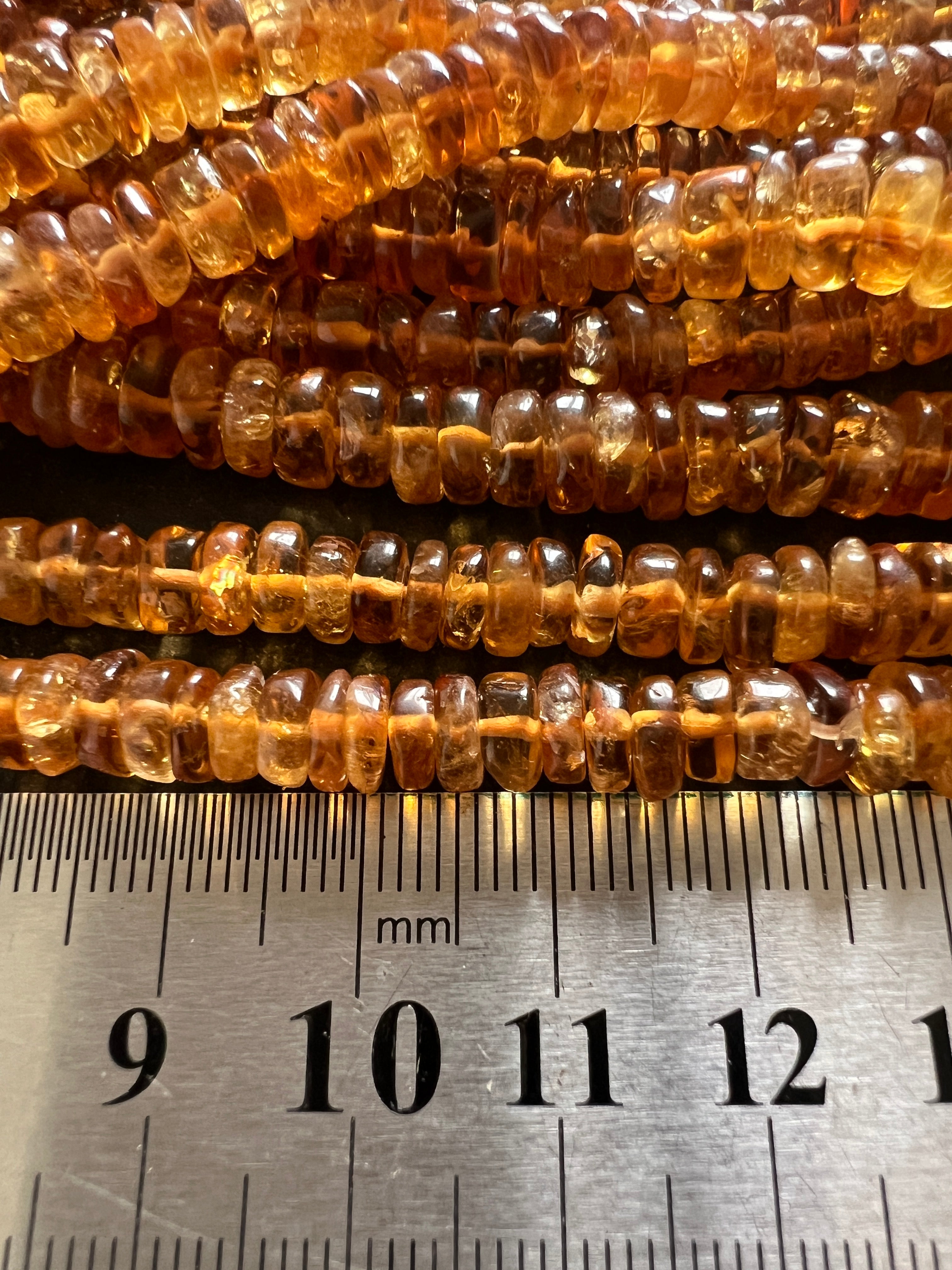Heishi Citrine Ambrée Naturelle