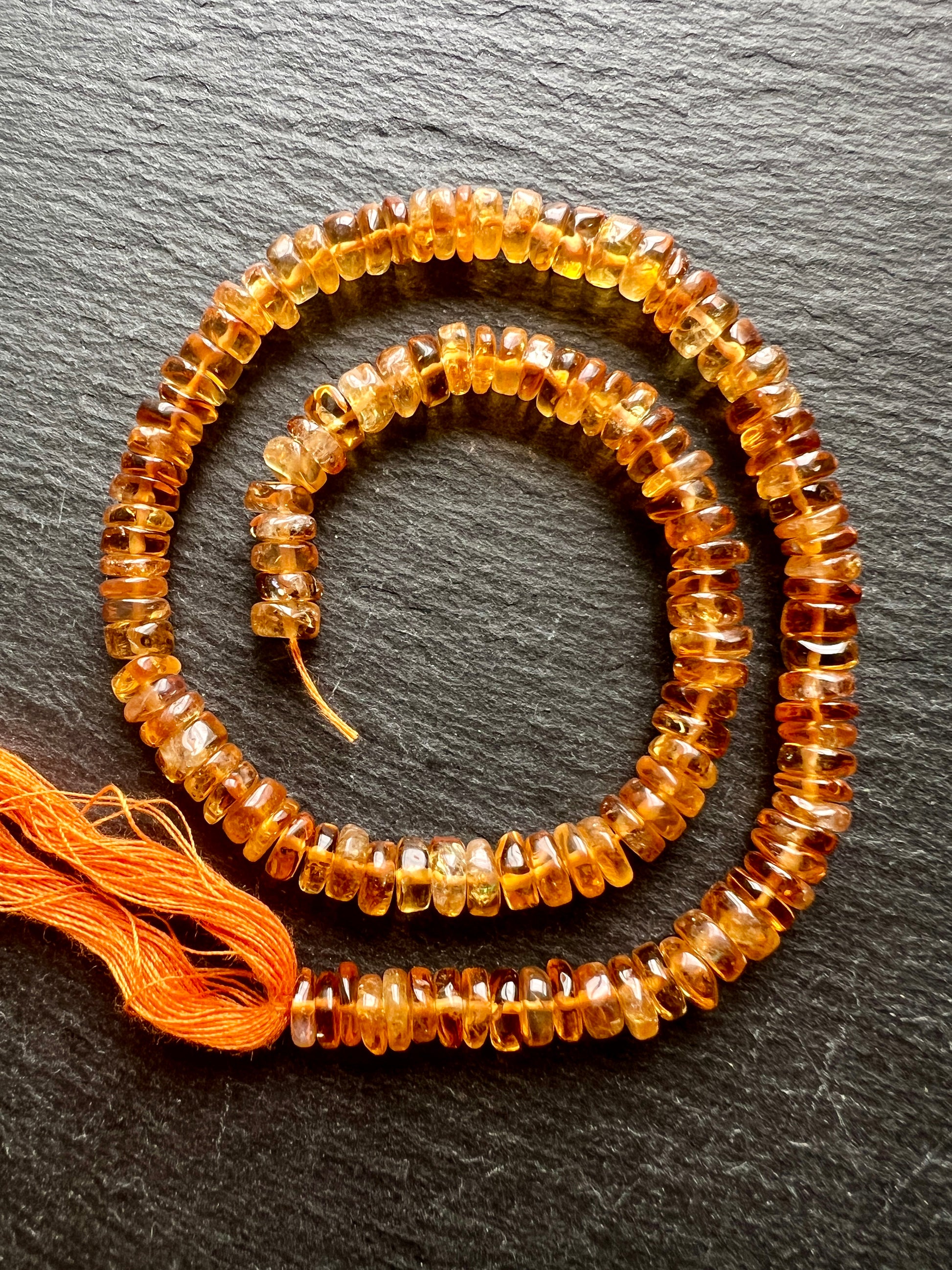 Heishi Citrine Ambrée Naturelle