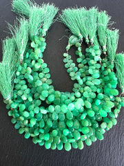 Fil de gouttes en Chrysoprase