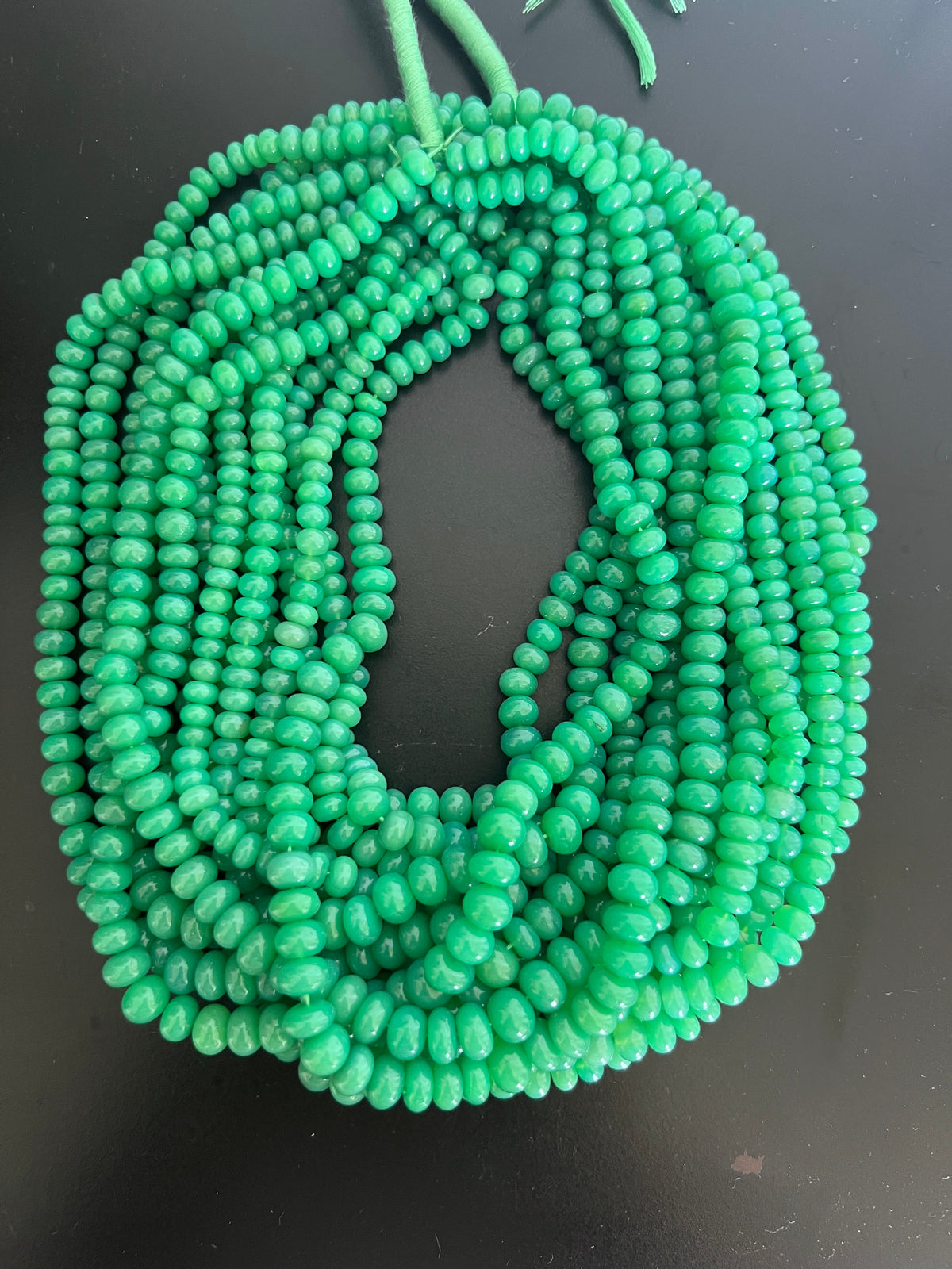 Fil de Rondelles de Chrysoprase