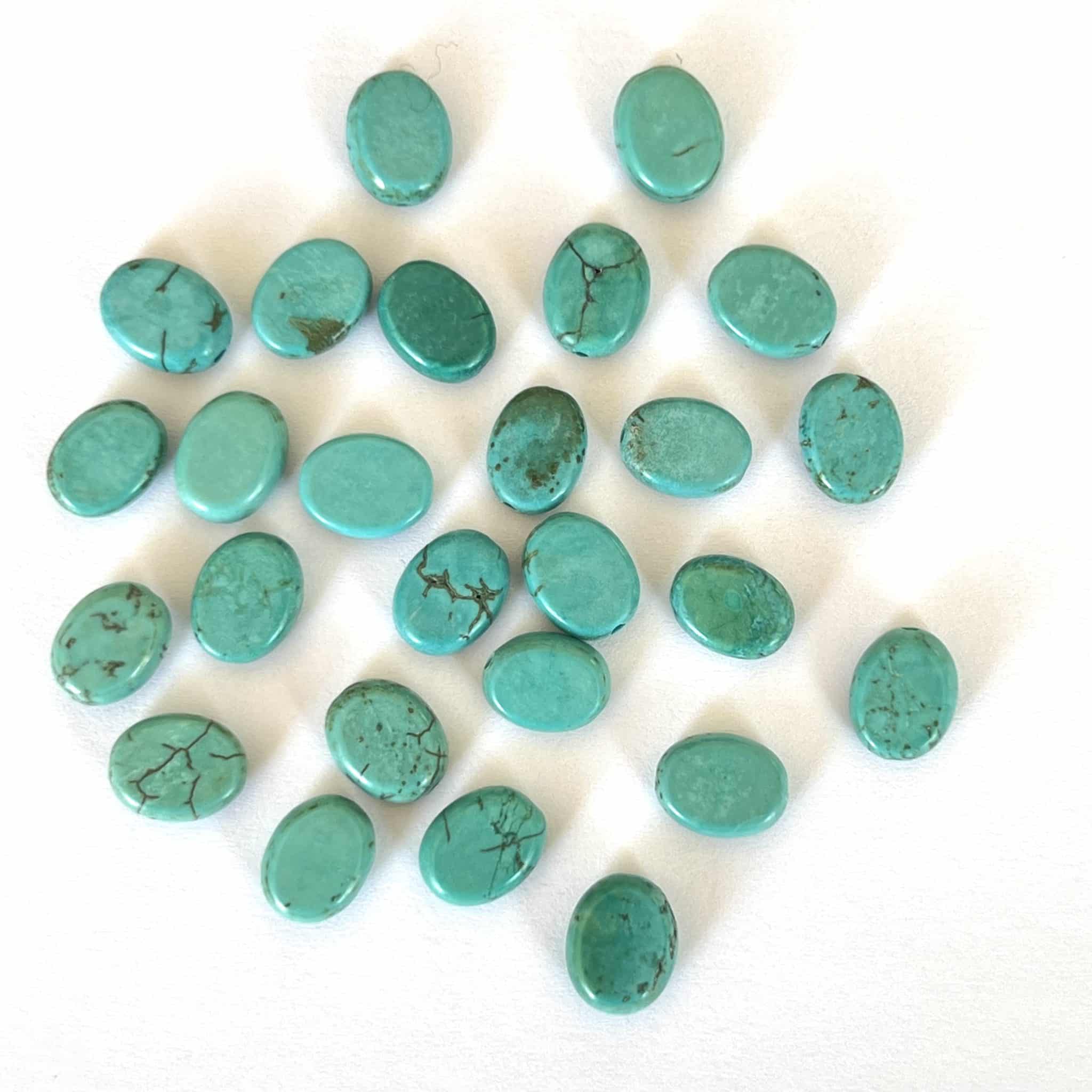 Howlite Turquoise Ovale 9x7mm