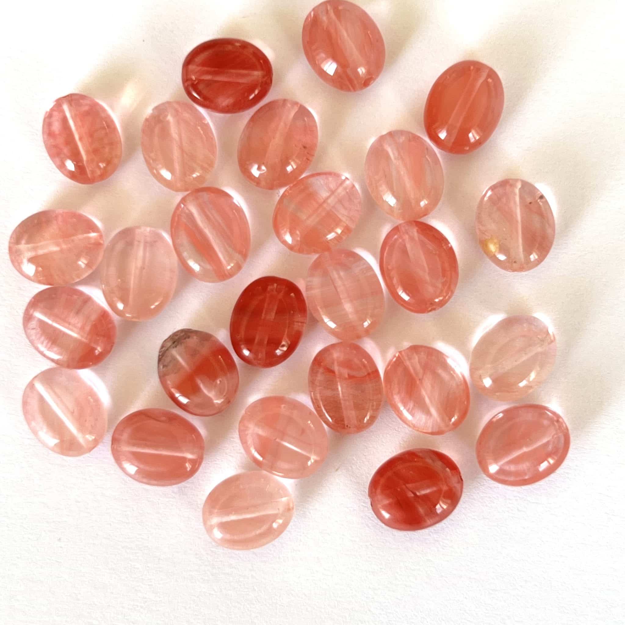 Quartz Cerise Ovale 8x10mm